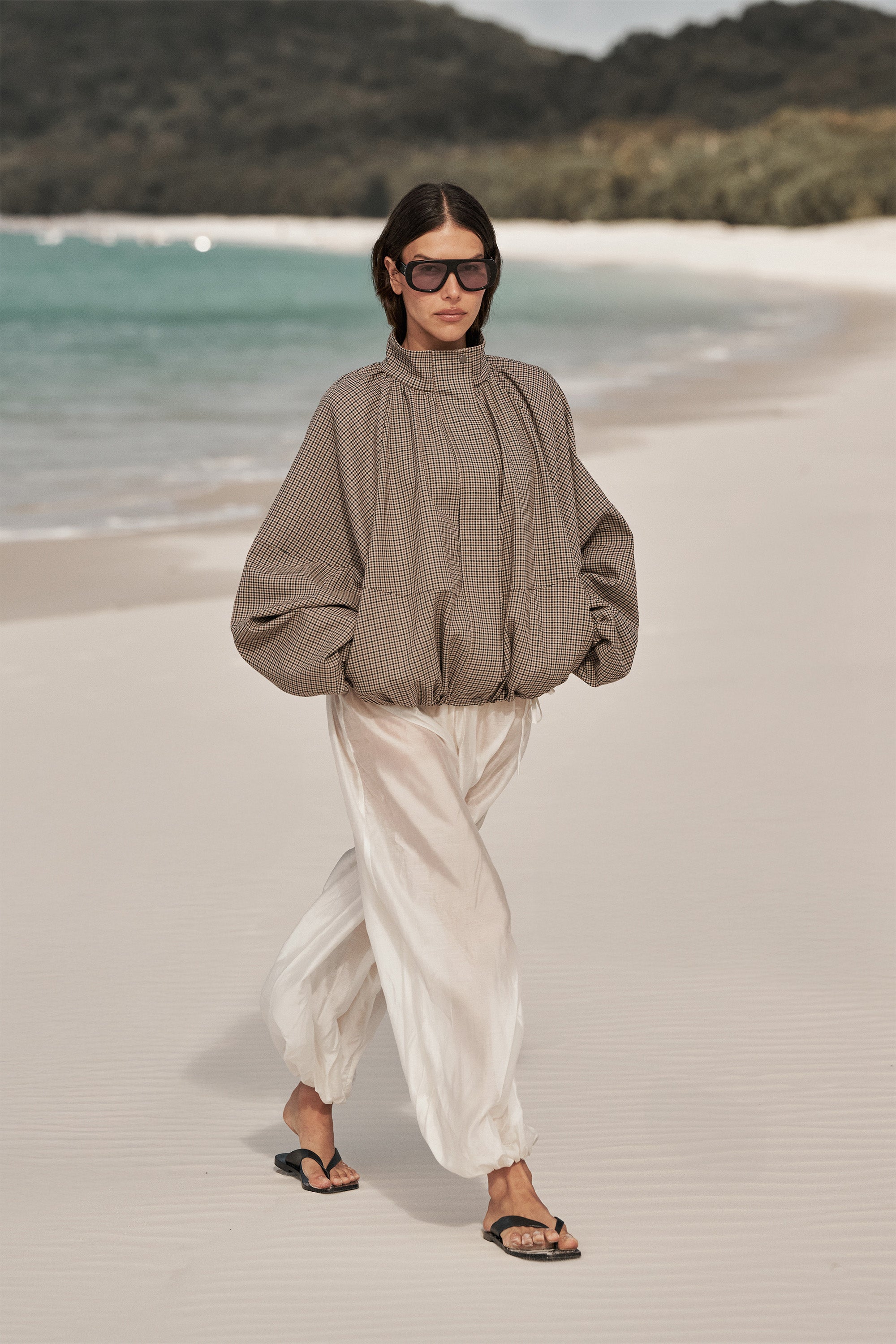 LENA IVORY SHEER BALLOON PANT - PRE ORDER