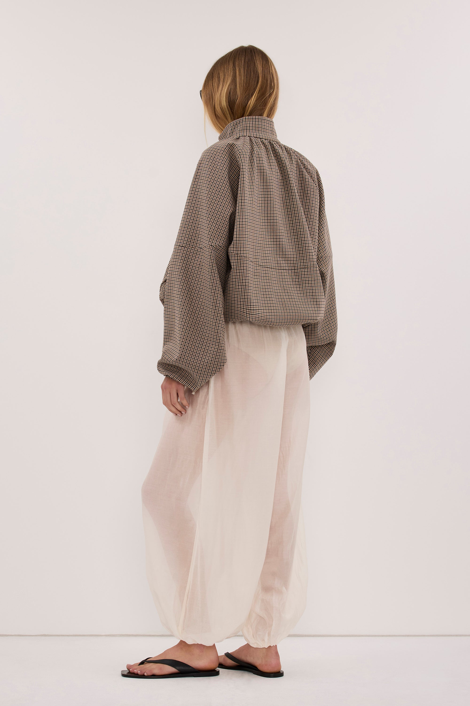 LENA IVORY SHEER BALLOON PANT - PRE ORDER