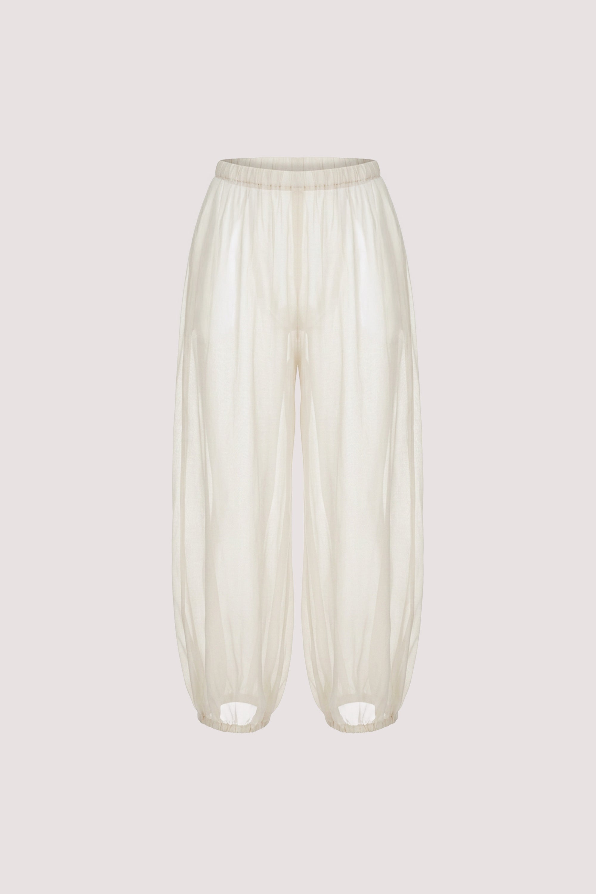 LENA IVORY SHEER BALLOON PANT - PRE ORDER