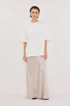 CHARLI CHALK SATIN MAXI SKIRT