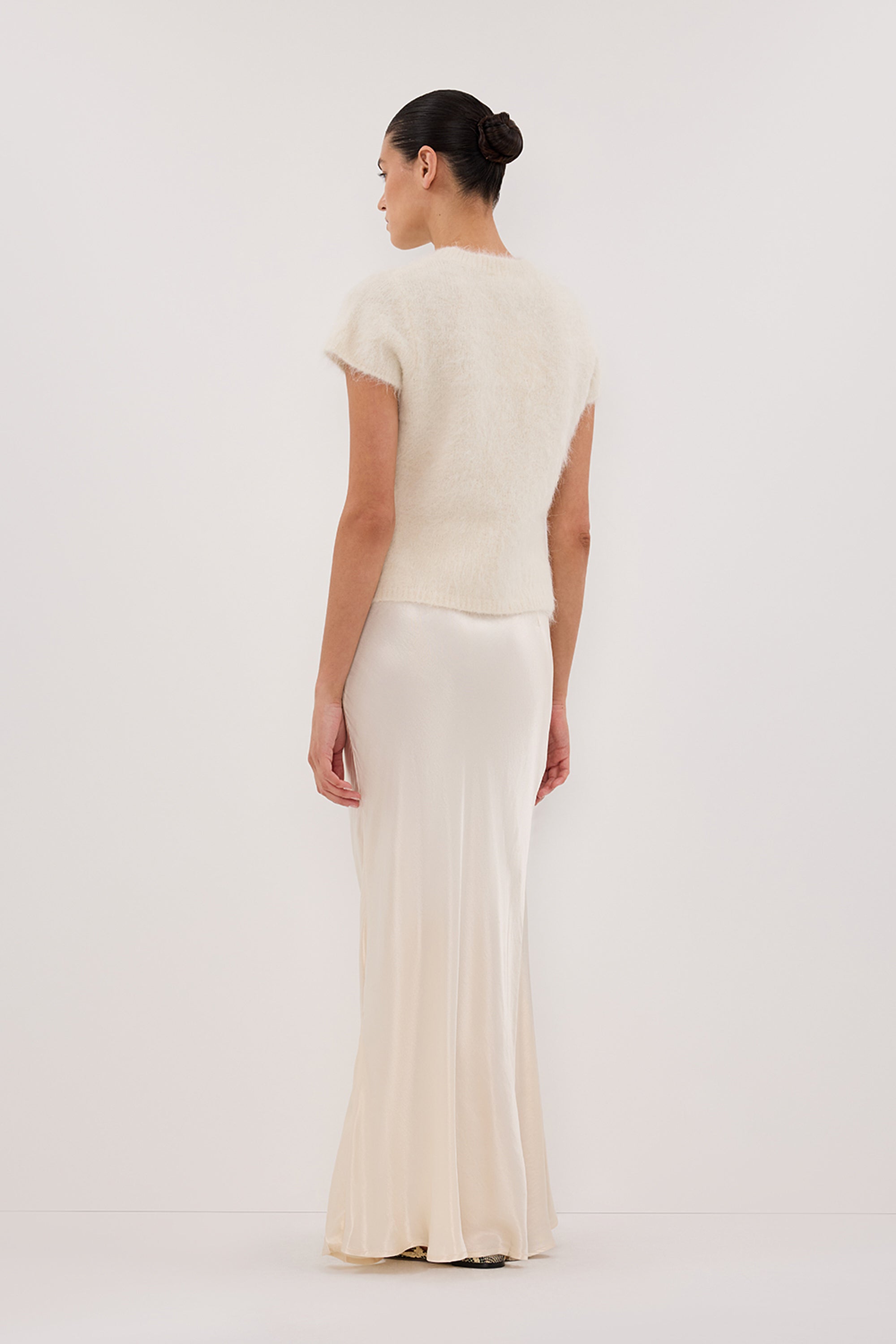CHARLI CREAM SATIN MAXI SKIRT