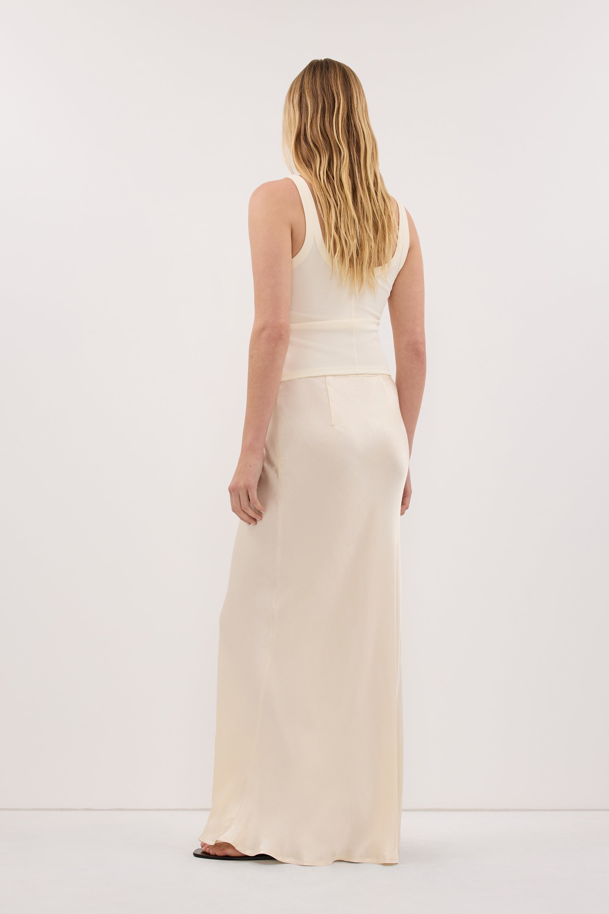 CHARLI CREAM SATIN MAXI SKIRT