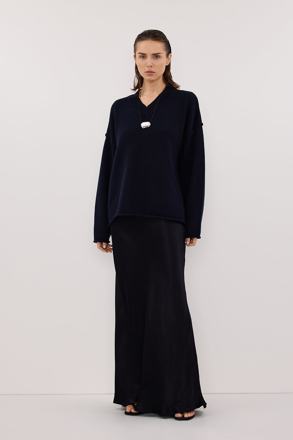 CHARLI INK SATIN MAXI SKIRT