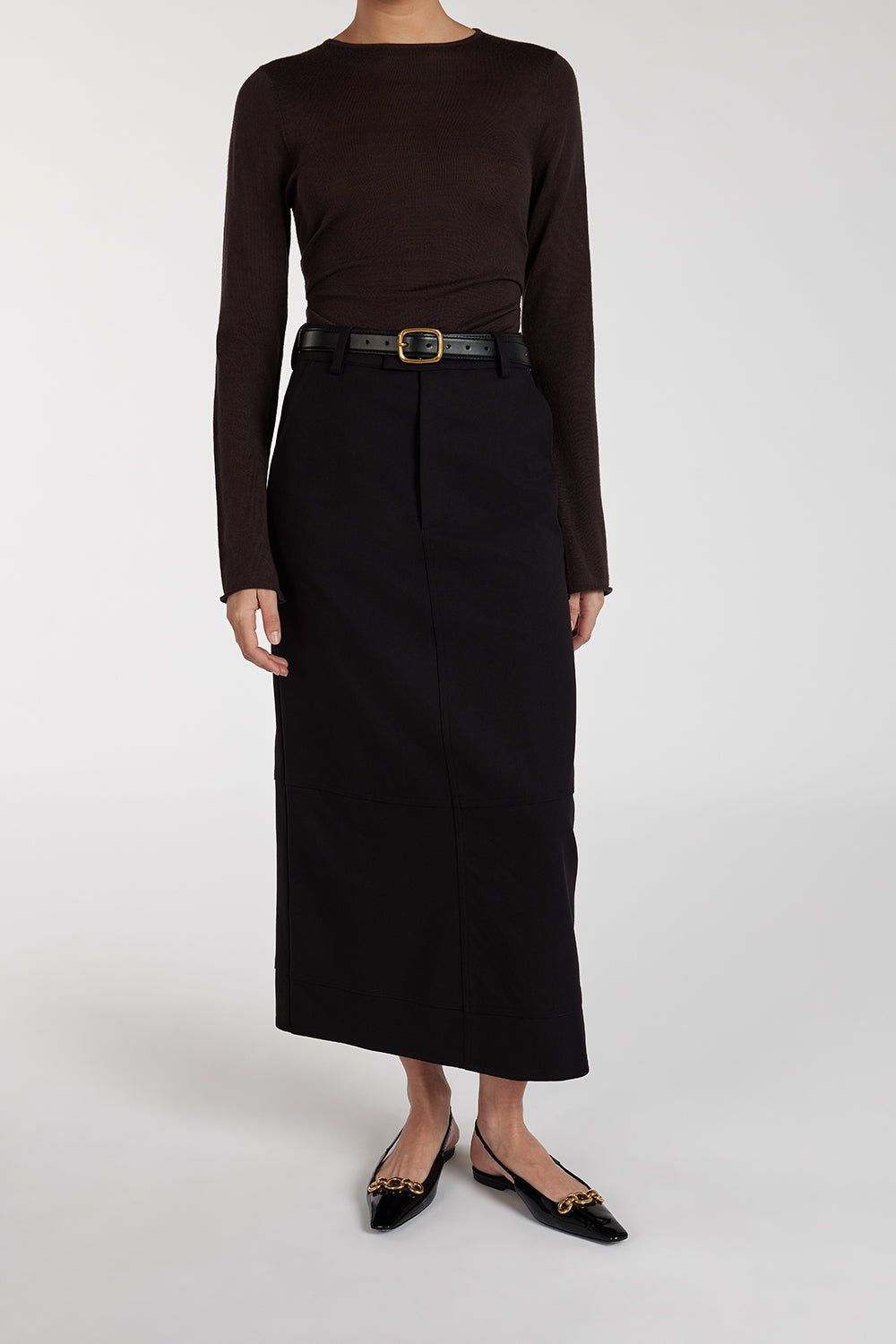 JAC BLACK MIDI SKIRT
