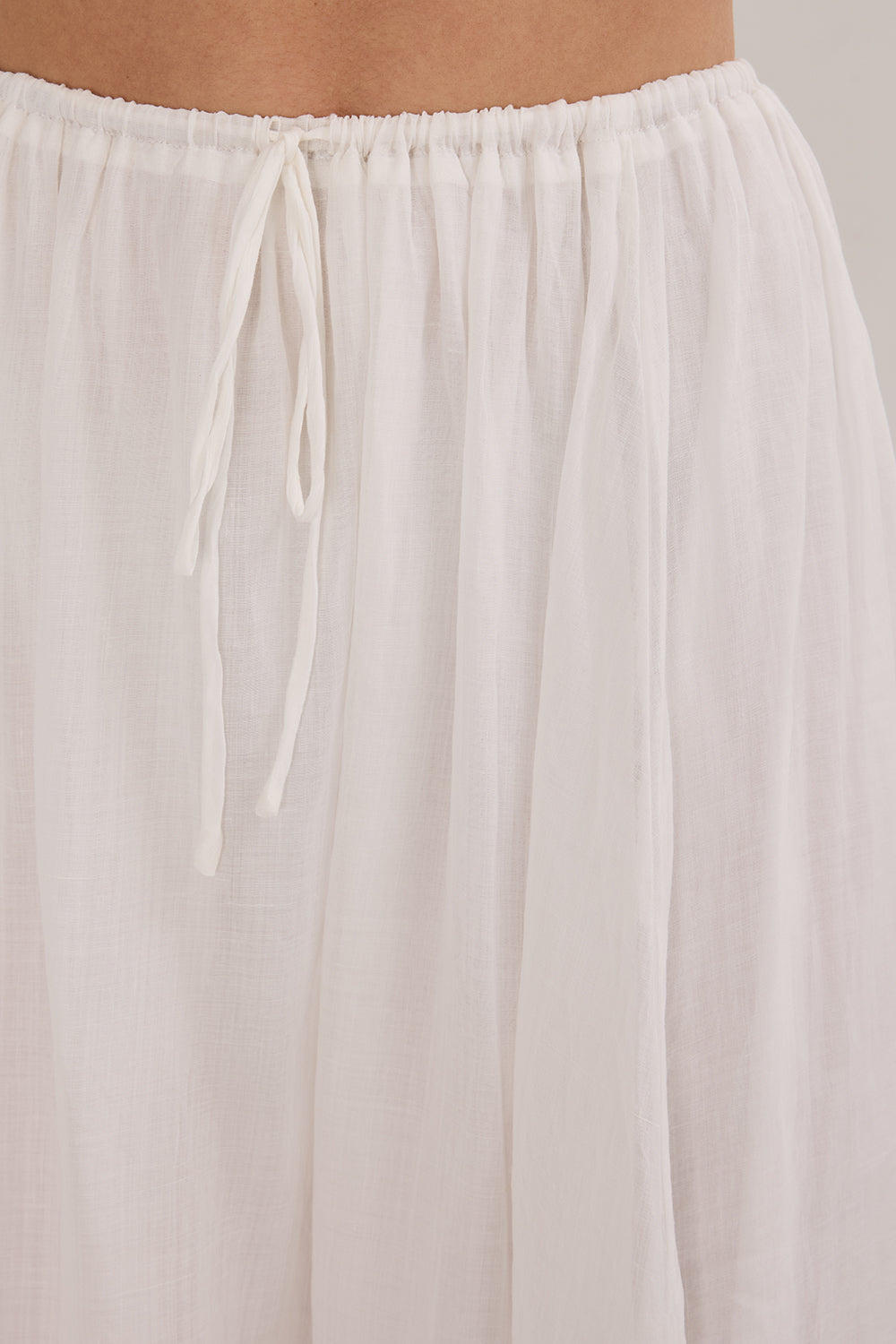 LAYNE WHITE RAMIE MAXI SKIRT