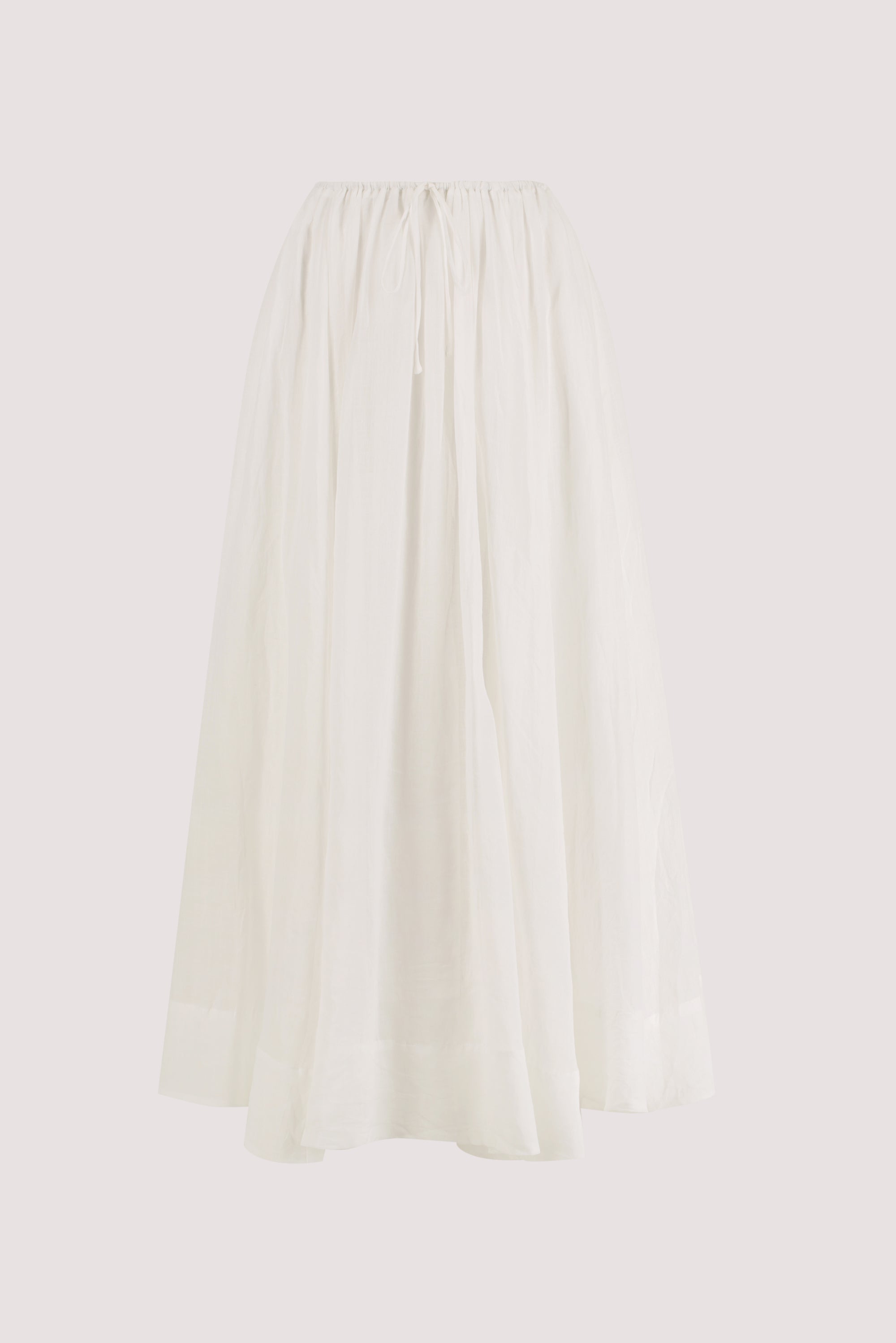 LAYNE WHITE RAMIE MAXI SKIRT