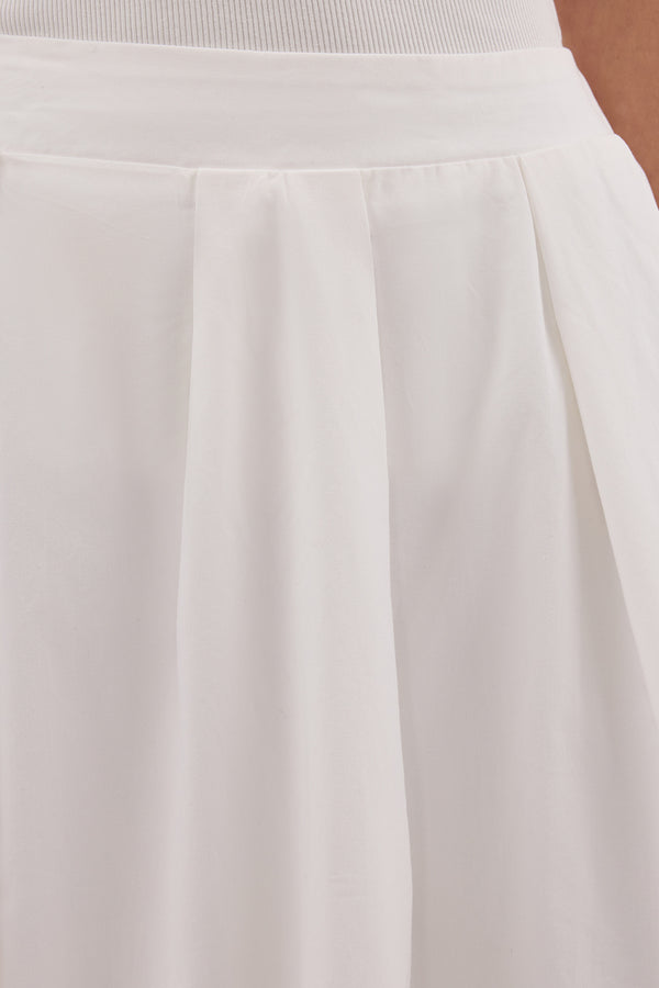 CONAGH WHITE POPLIN MIDI SKIRT Dissh - Main Image