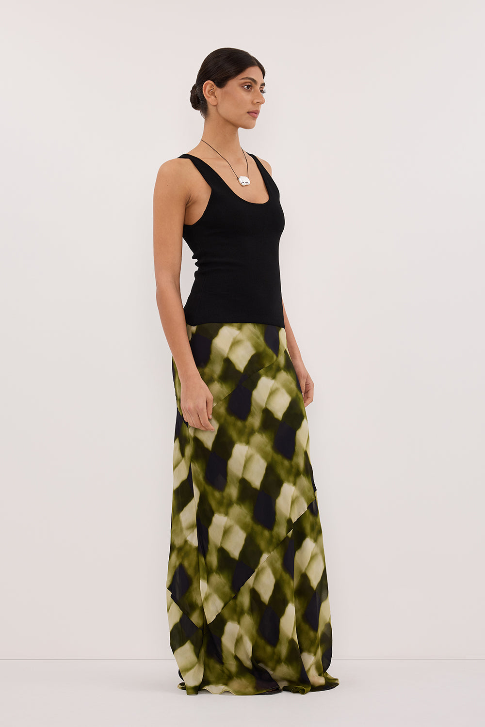 BRONX MOSS MIDI SKIRT