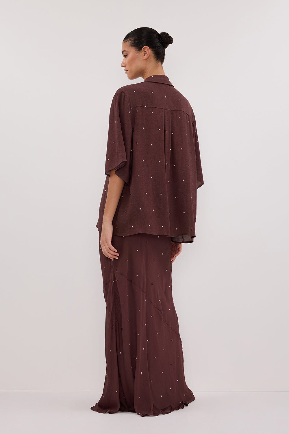 MELROSE WALNUT MIDI SKIRT