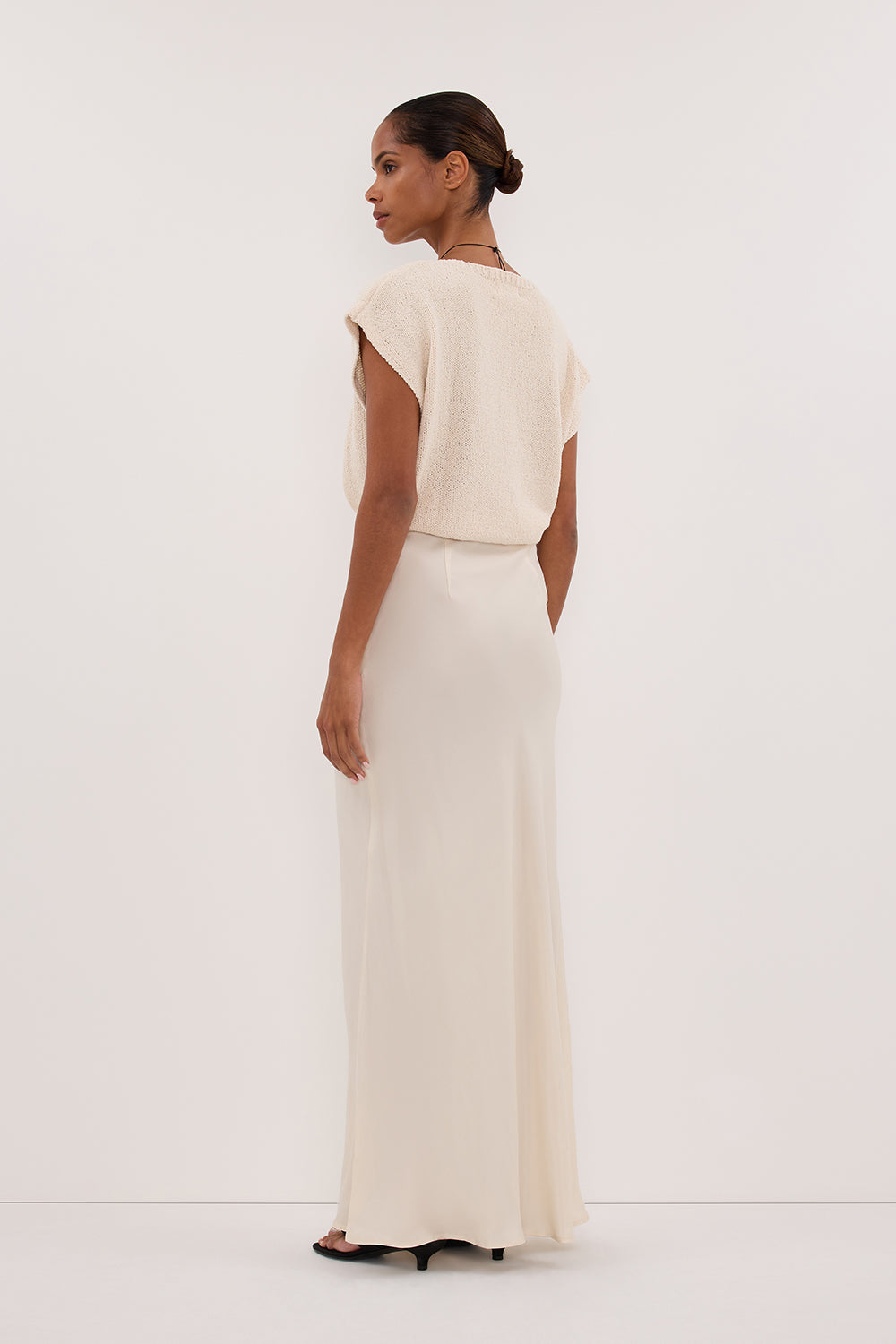 CONNIE SANDSTONE CUPRO MAXI SKIRT
