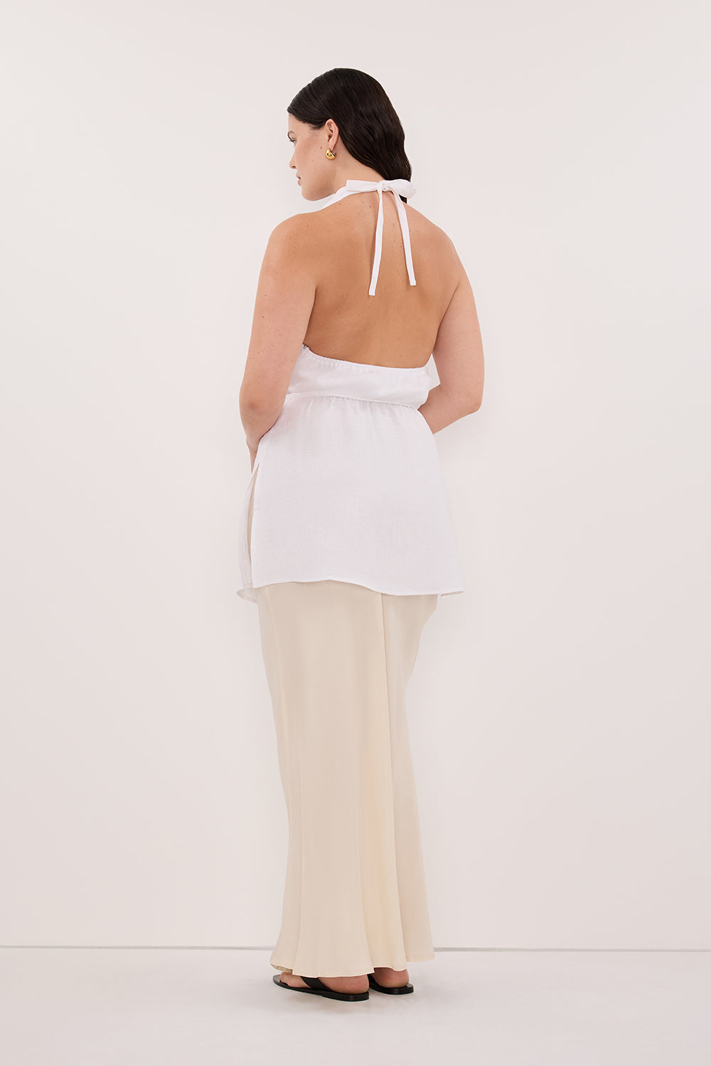 CONNIE SANDSTONE CUPRO MAXI SKIRT