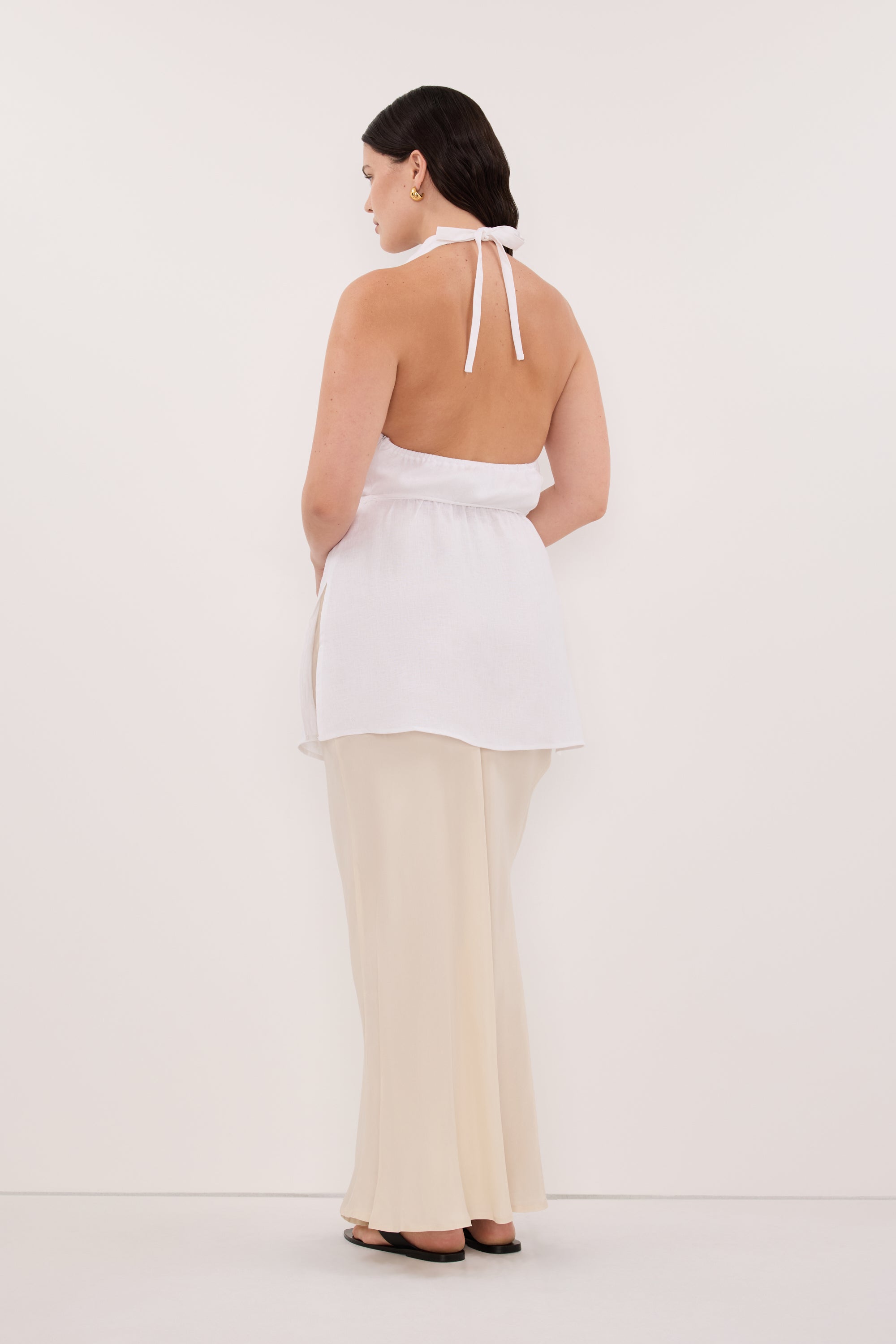 CONNIE SANDSTONE CUPRO MAXI SKIRT