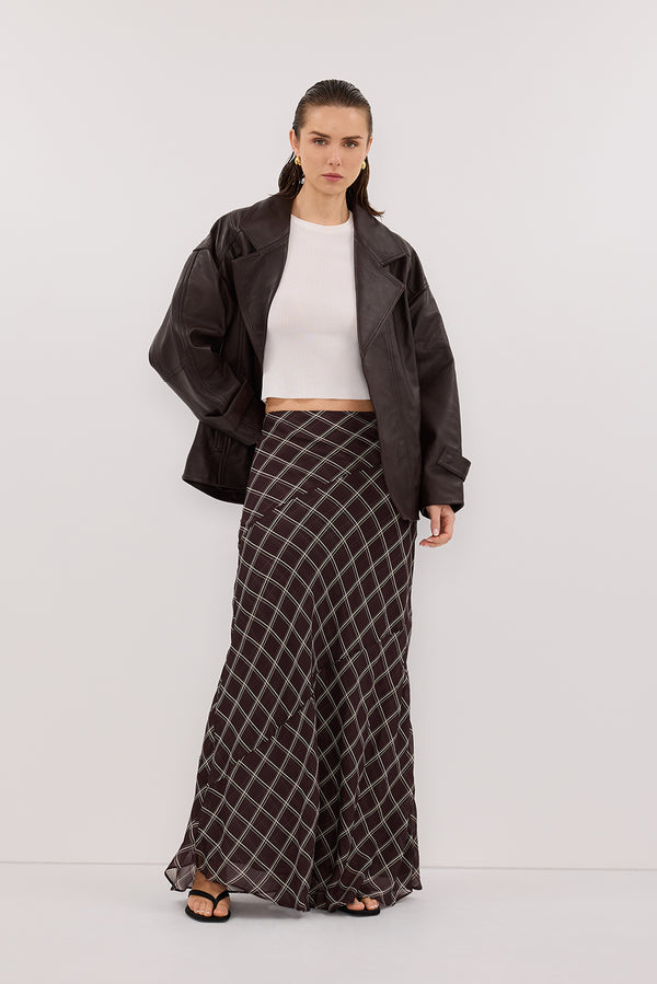 ARLINGTON CHOC MIDI SKIRT