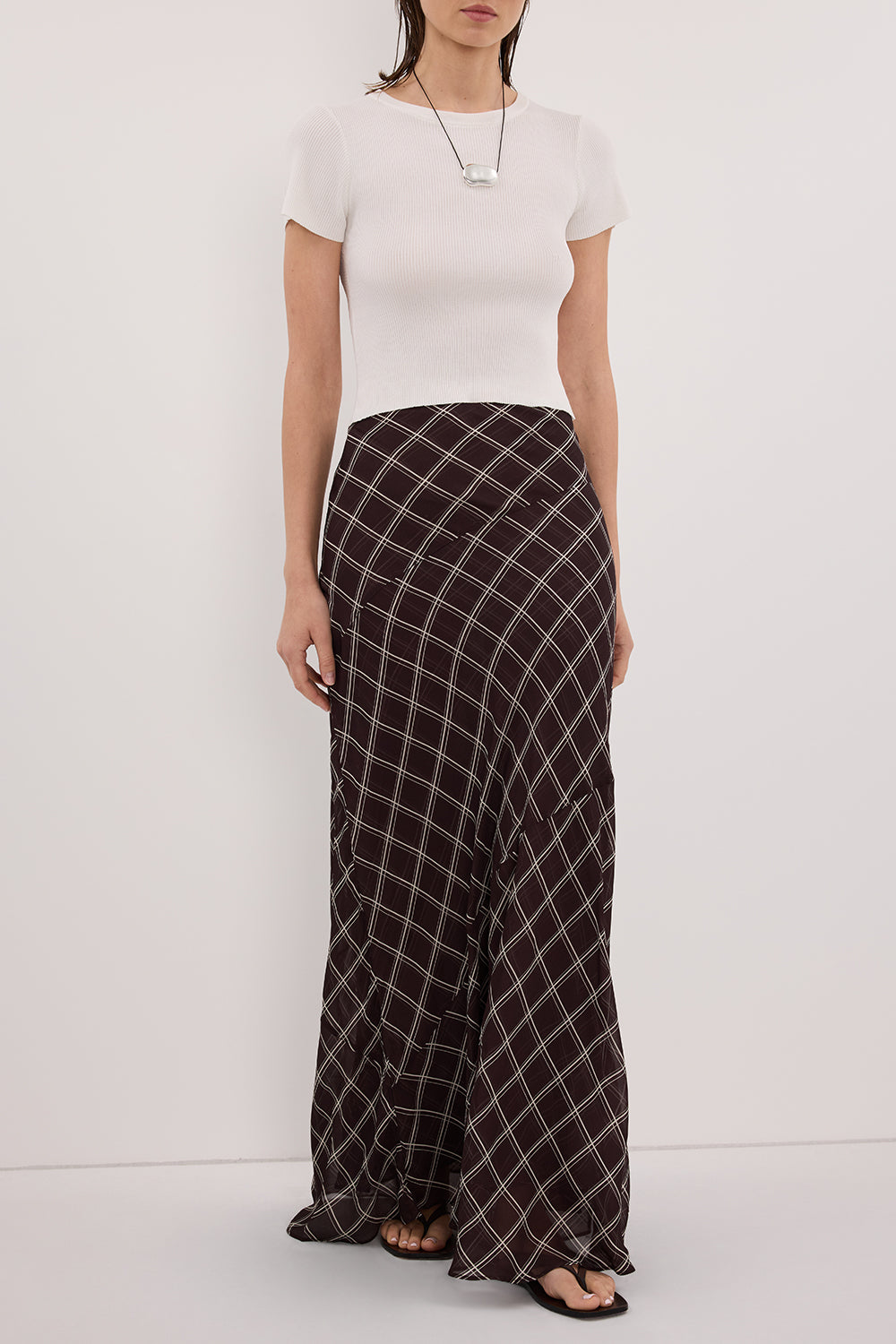 ARLINGTON CHOC MIDI SKIRT