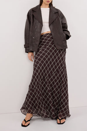 ARLINGTON CHOC MIDI SKIRT