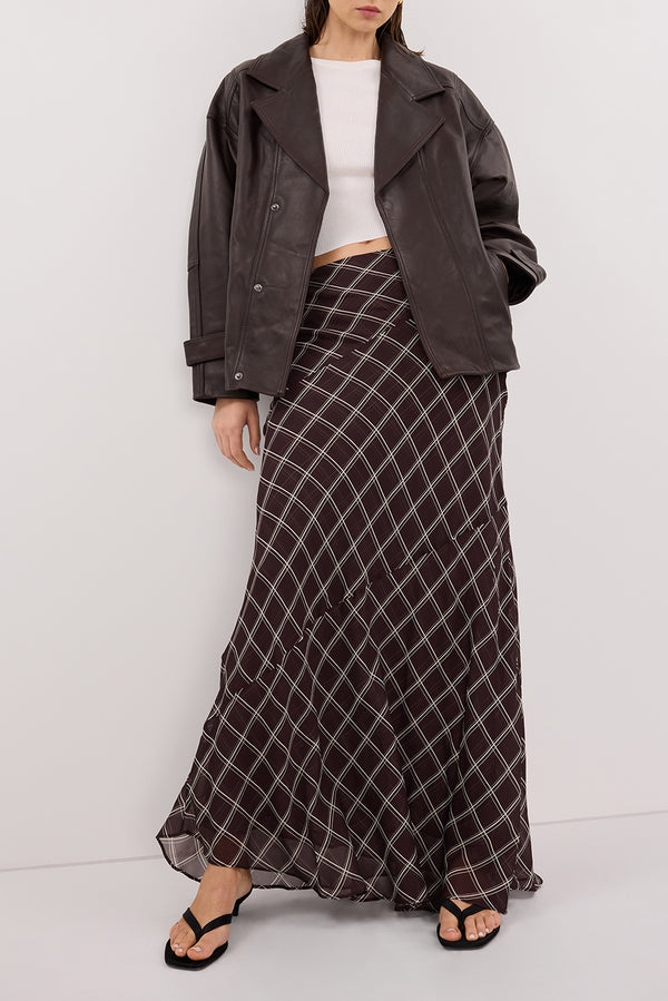 ARLINGTON CHOC MIDI SKIRT
