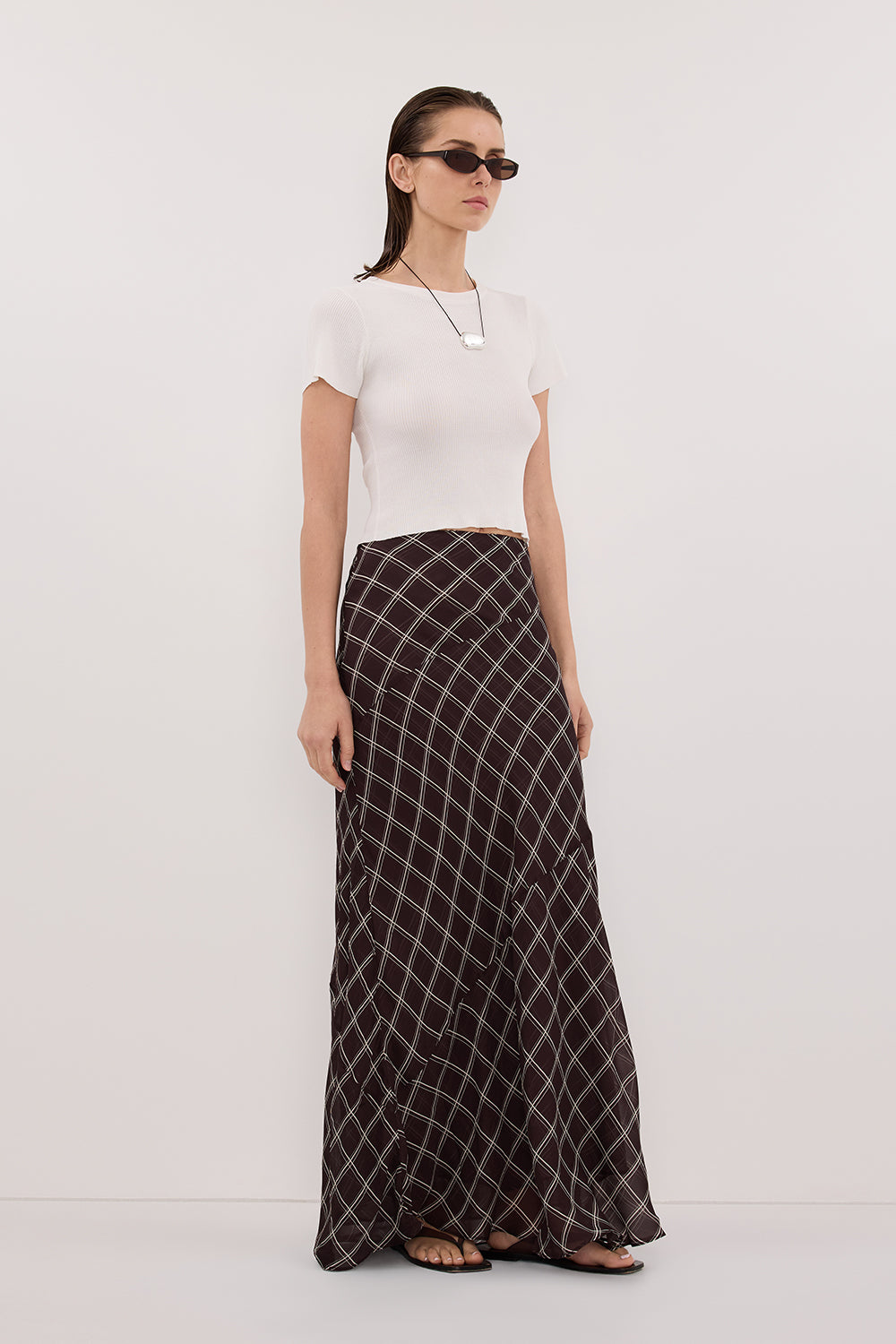 ARLINGTON CHOC MIDI SKIRT