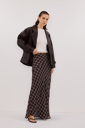 ARLINGTON CHOC MIDI SKIRT
