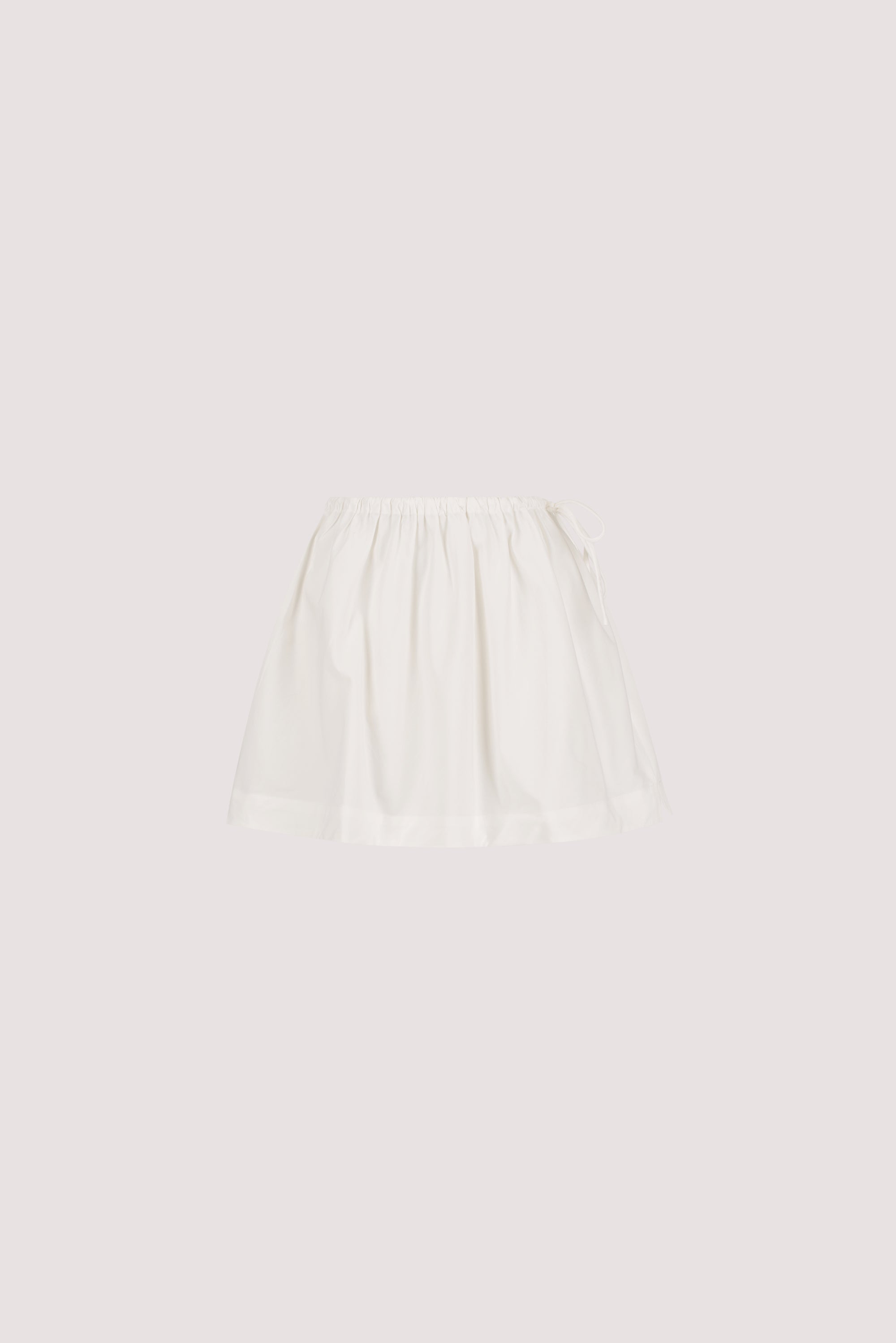 ROMI WHITE COTTON MINI SKIRT
