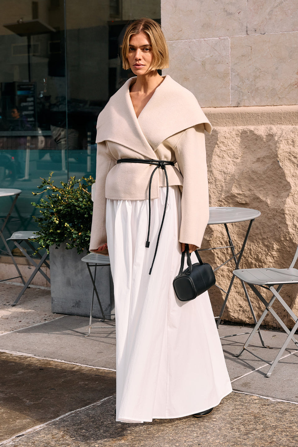 MARINA OFF WHITE MIDI SKIRT