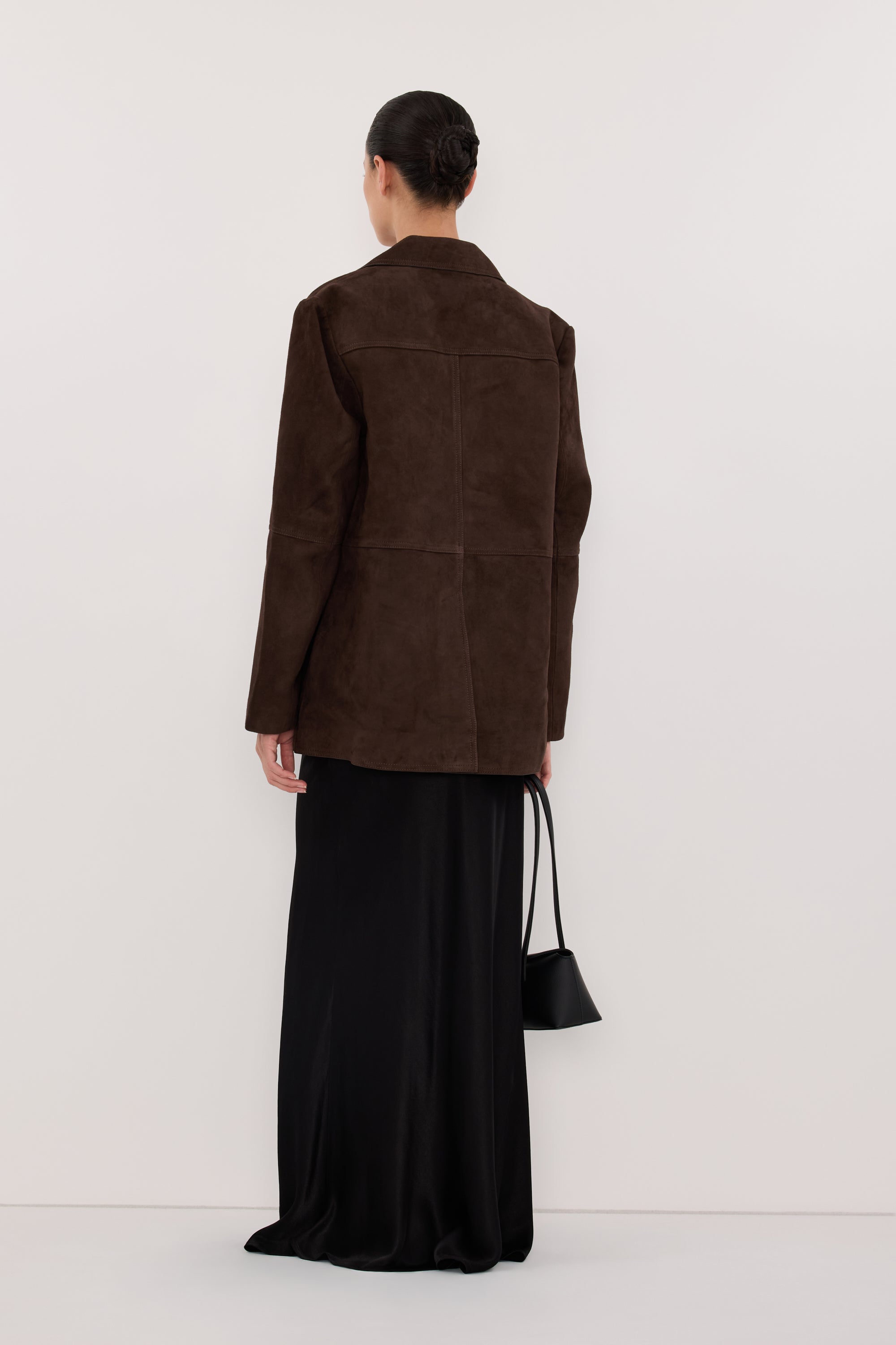 JELENA BLACK SATIN OVERLAY MAXI SKIRT