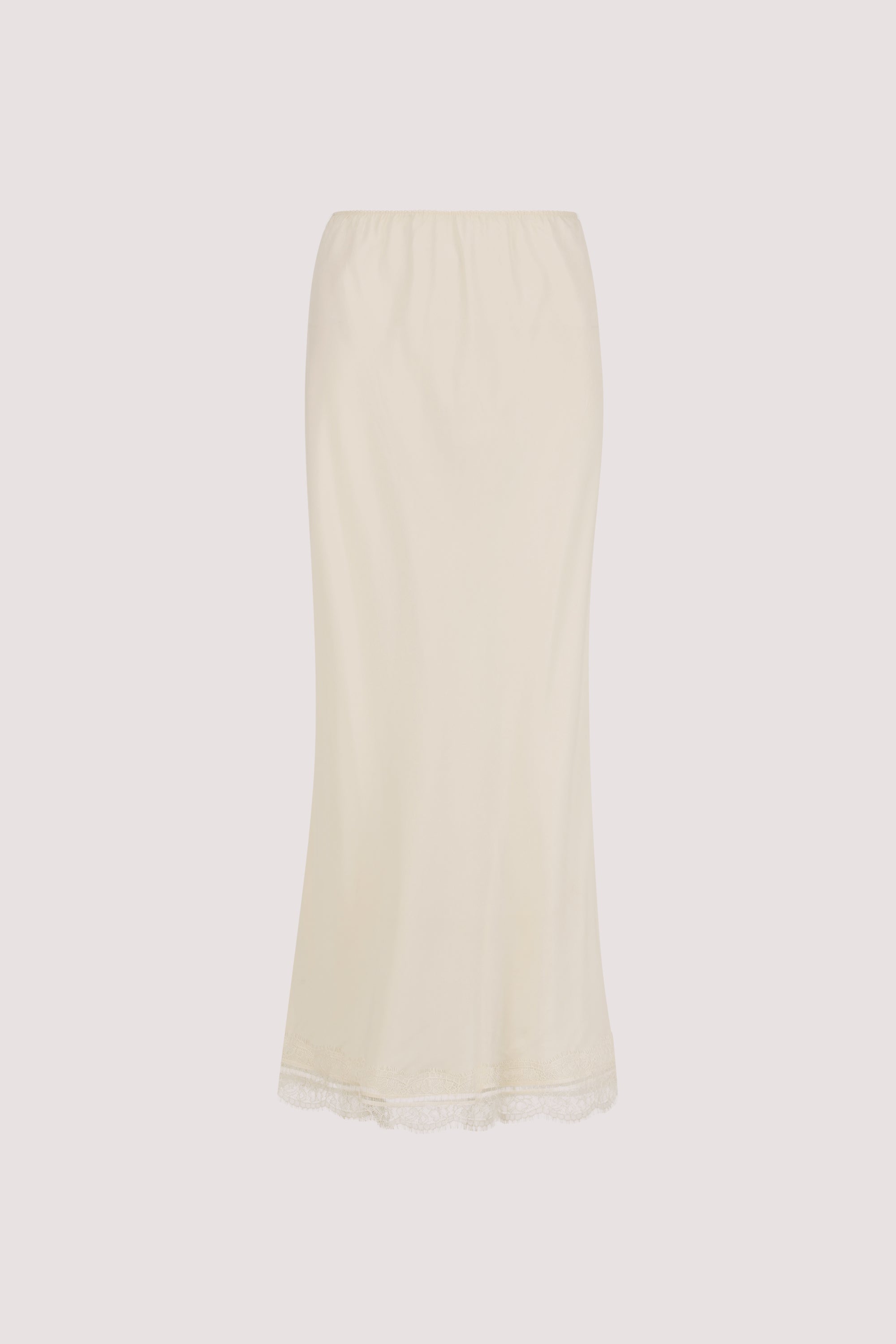 ANDREA SANDSTONE CUPRO LACE MIDI SKIRT