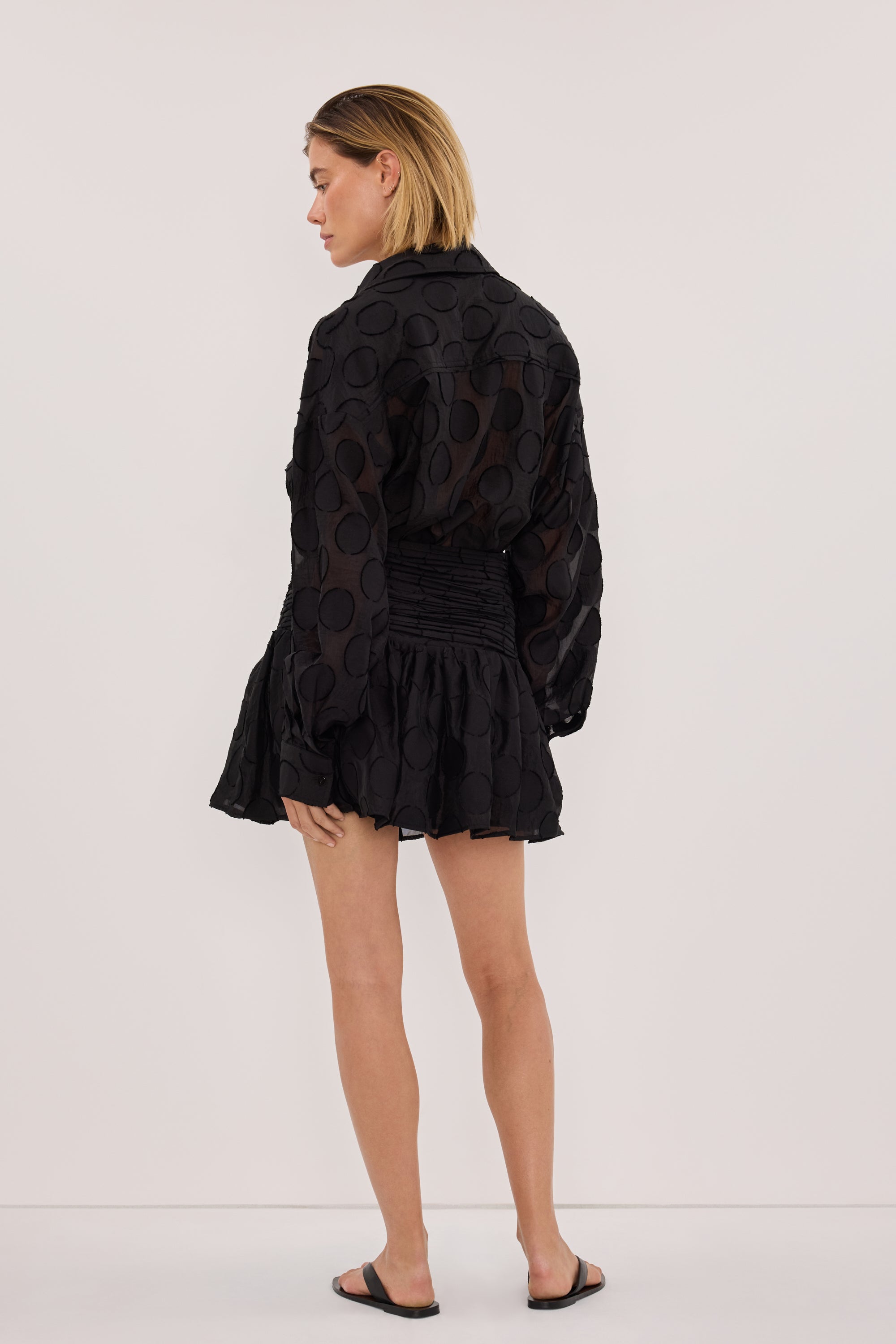 MONTANA BLACK JACQUARD MINI SKIRT
