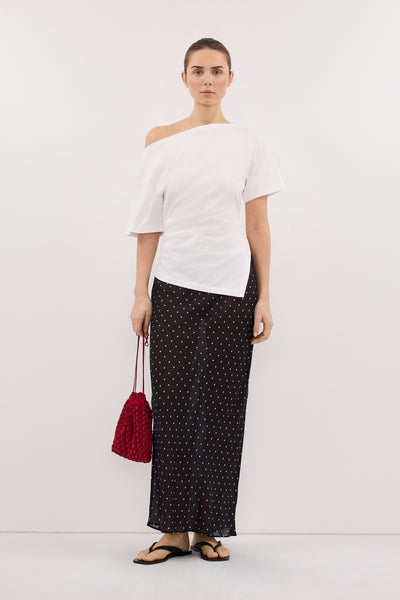 VANESSA BLACK SHEER GGT MIDI SKIRT – DISSH