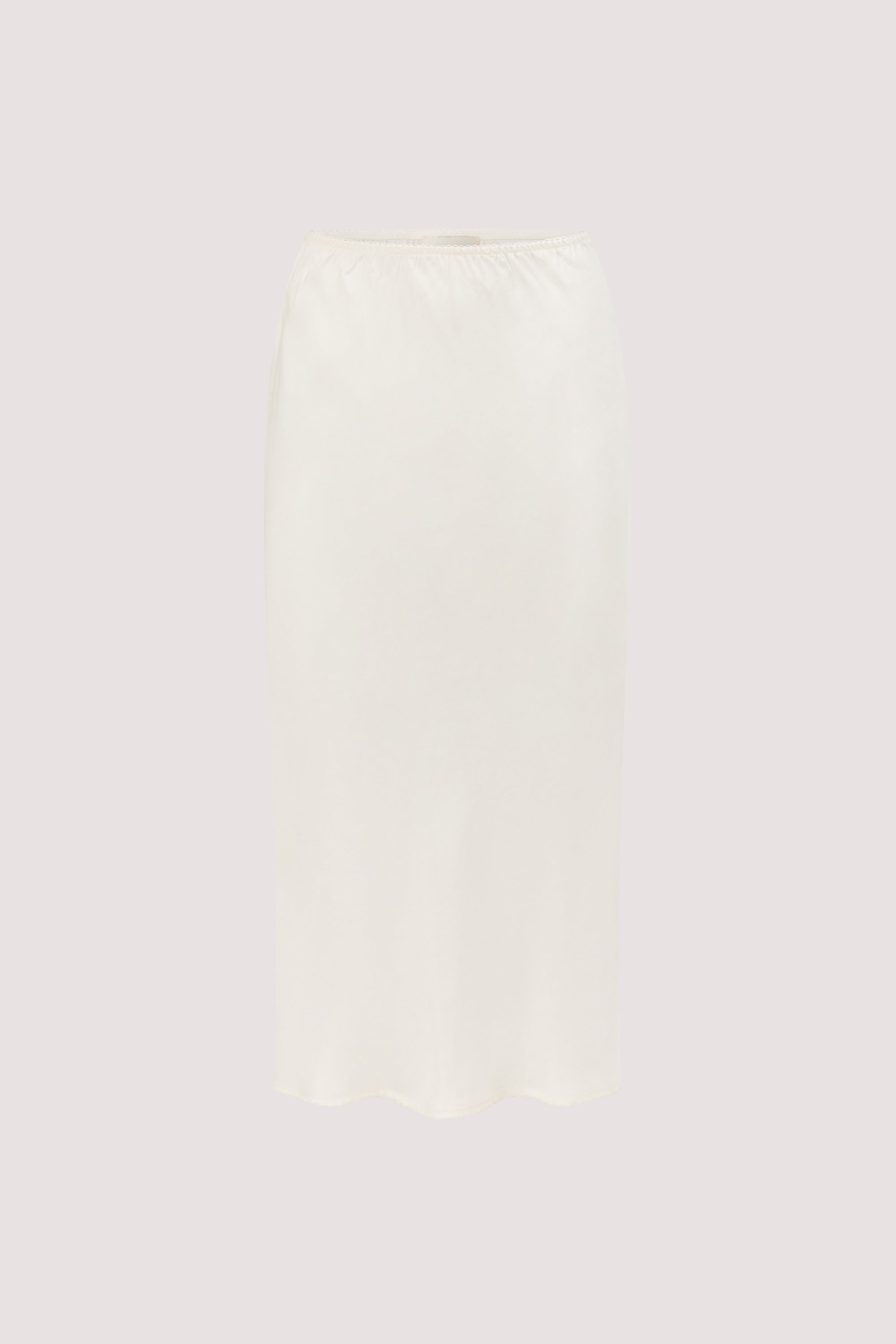 ARELIA WHITE CUPRO MIDI SKIRT