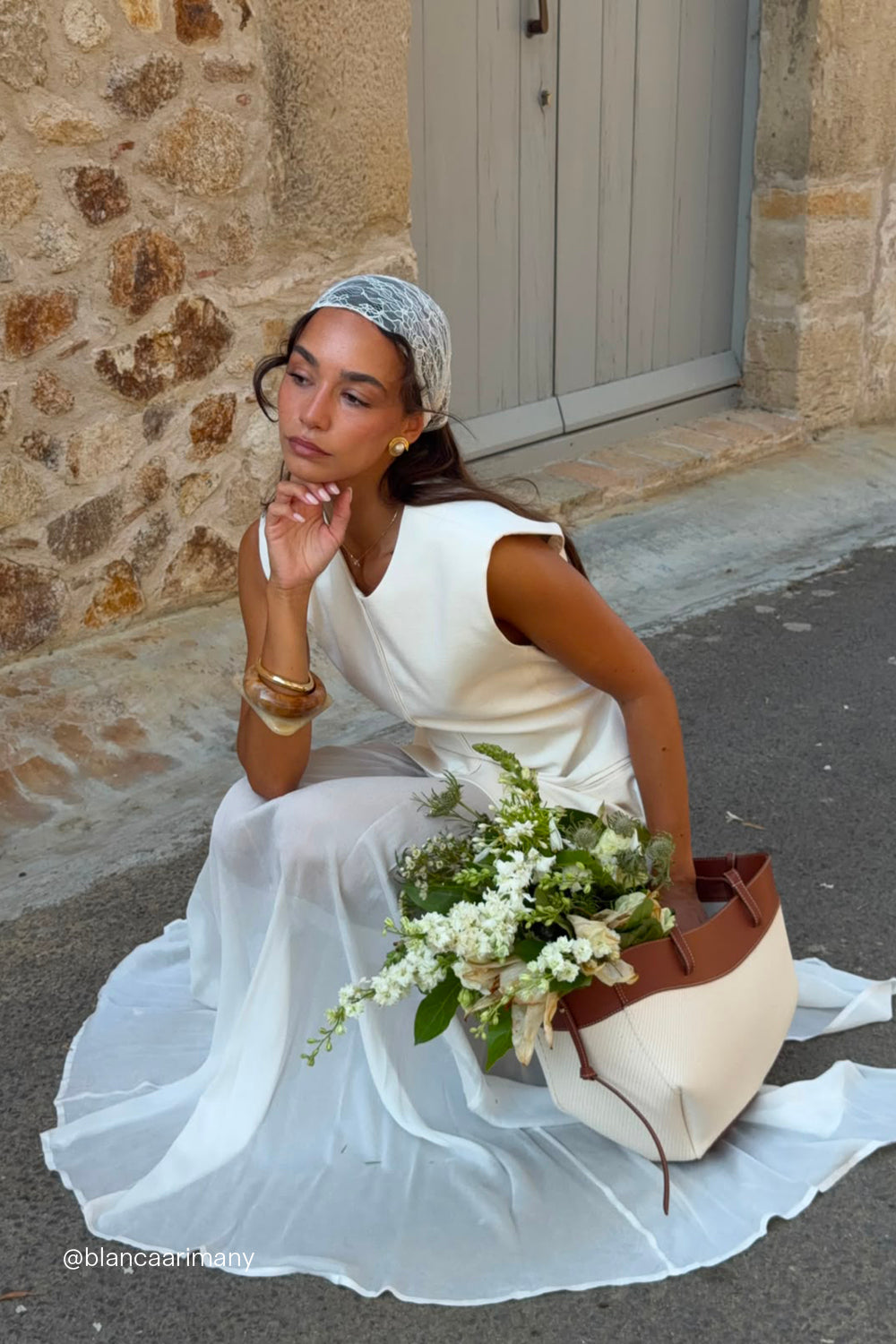 CORALIE OFF WHITE SHEER MIDI SKIRT