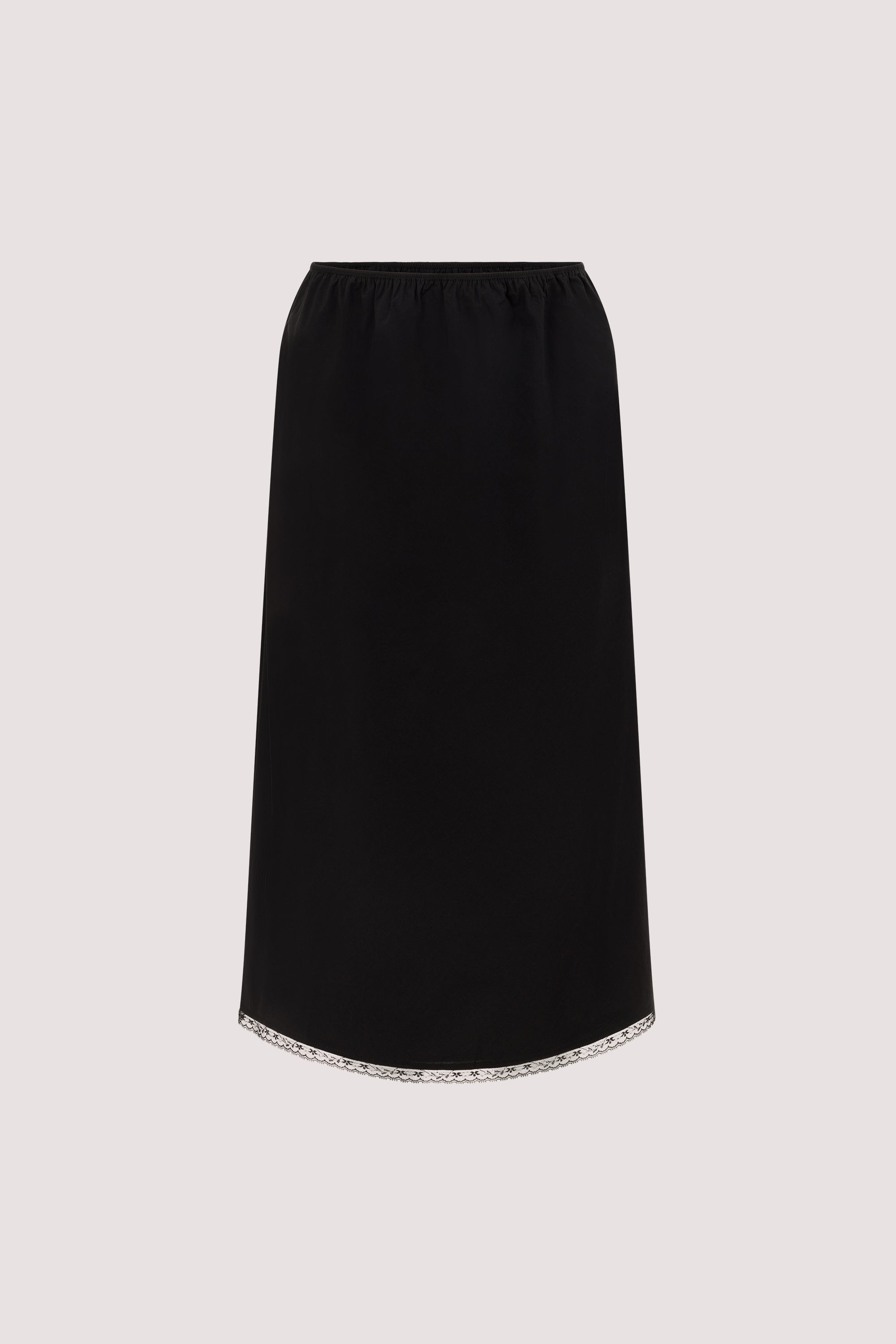 ROSIN BLACK KNEE LENGTH SKIRT