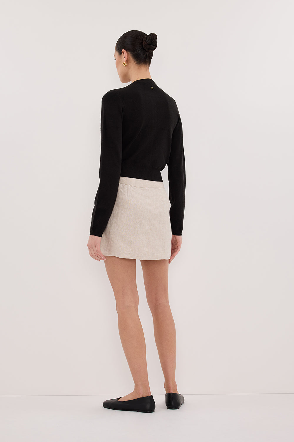 EVA NATURAL LINEN SKORT