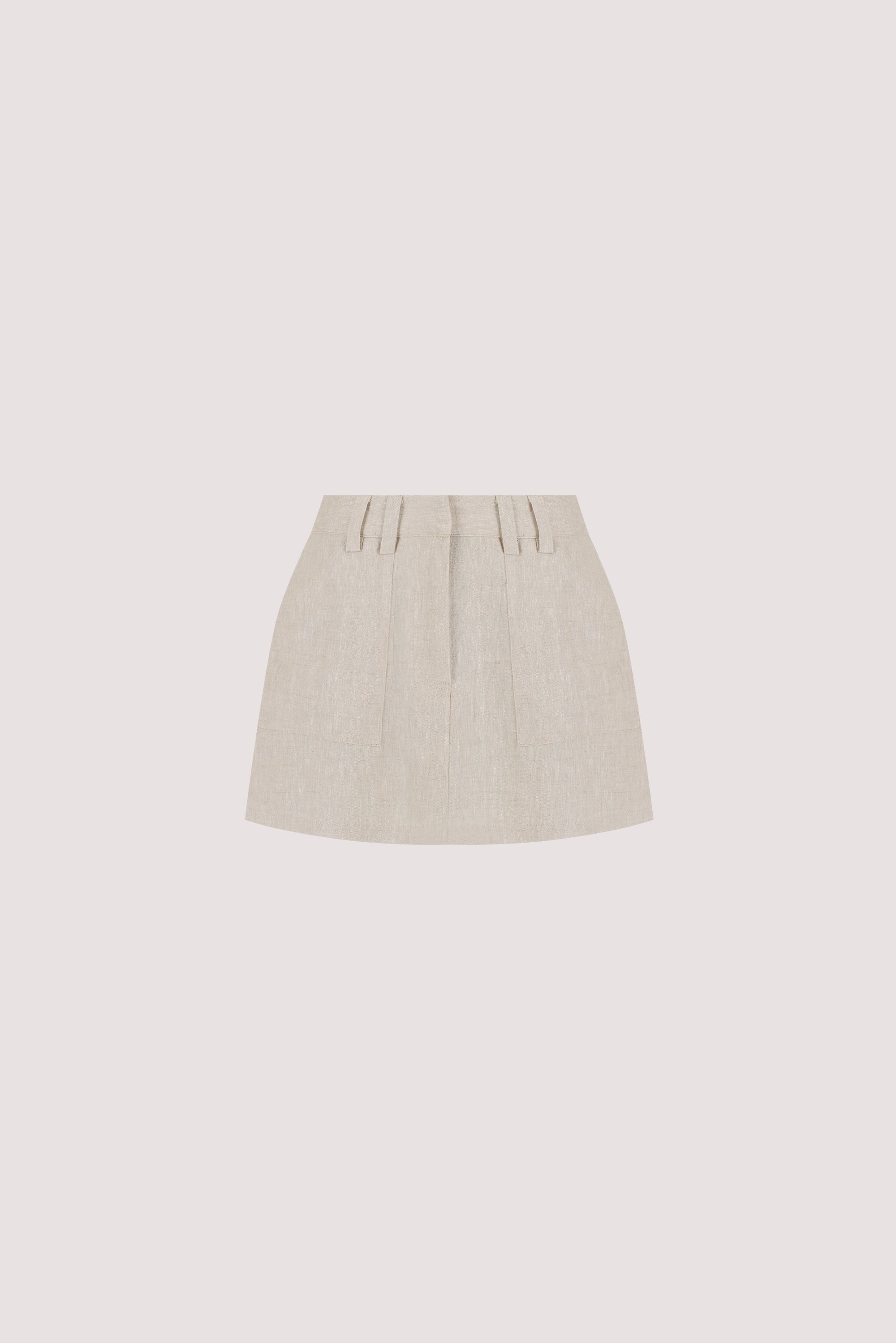 EVA NATURAL LINEN SKORT