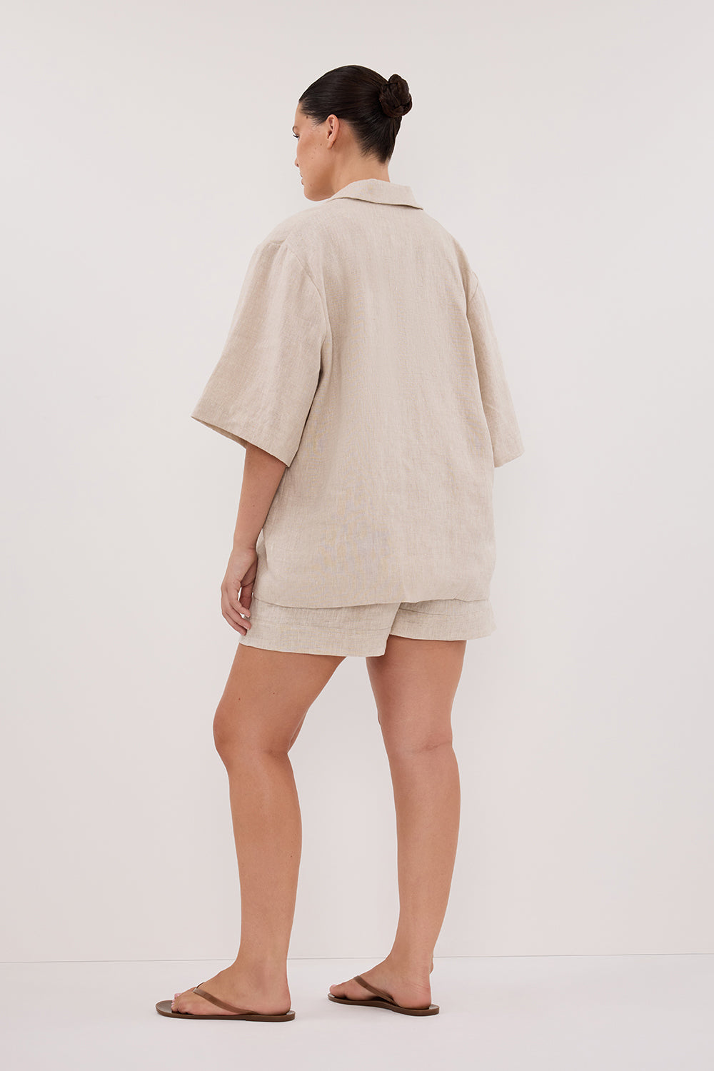 ALONDRA NATURAL LINEN SHORT