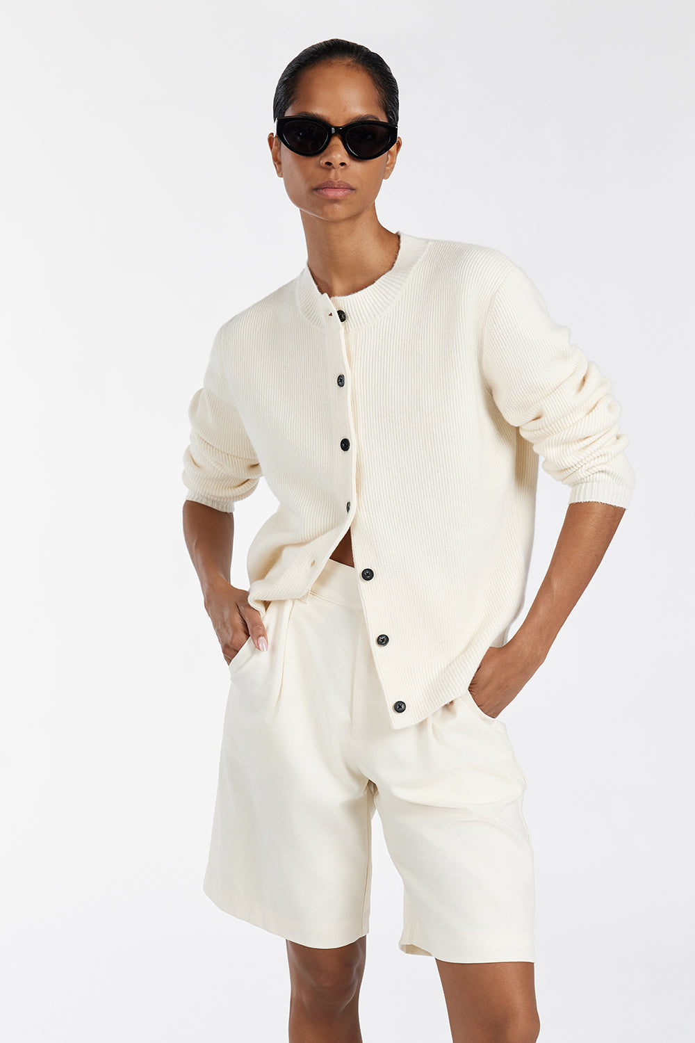 BECKHAM CREAM BERMUDA SHORT