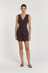 ELLE DARK CHOCOLATE TAILORED SHORT