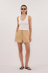 LUNE TAN LINEN SHORT
