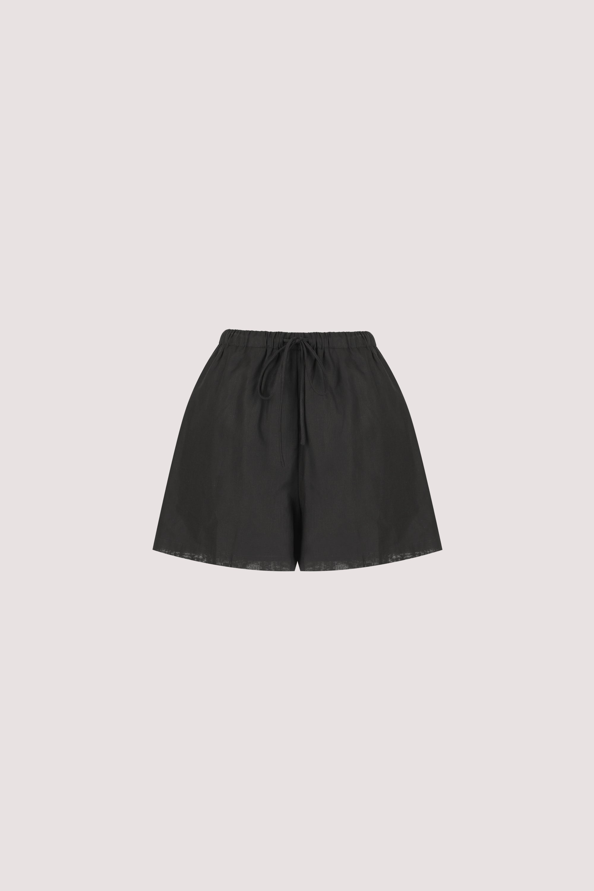 QUINN BLACK LINEN SHORT