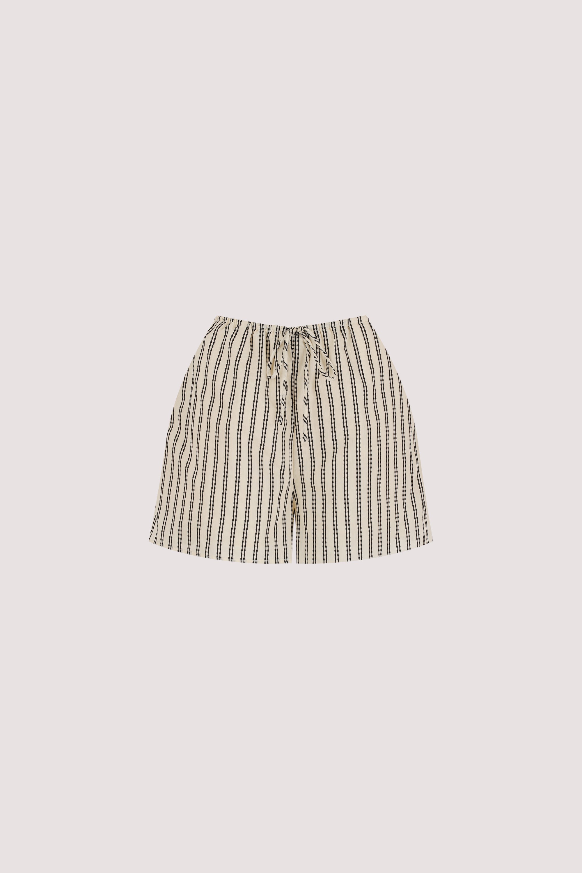 ELLIE CREAM STRIPE DRAWSTRING SHORTS