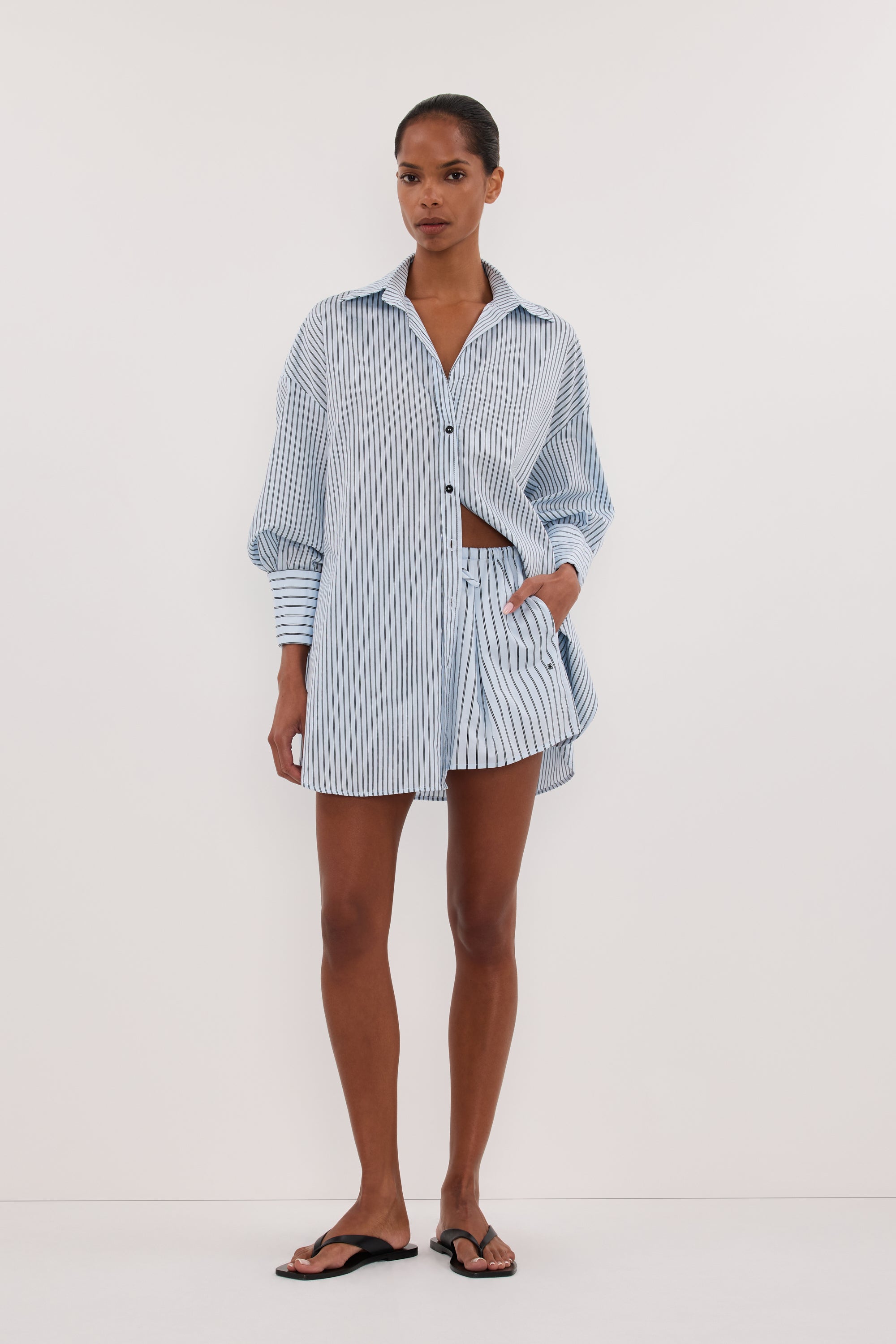 SABLE ICE BLUE SILK BLEND SHORT