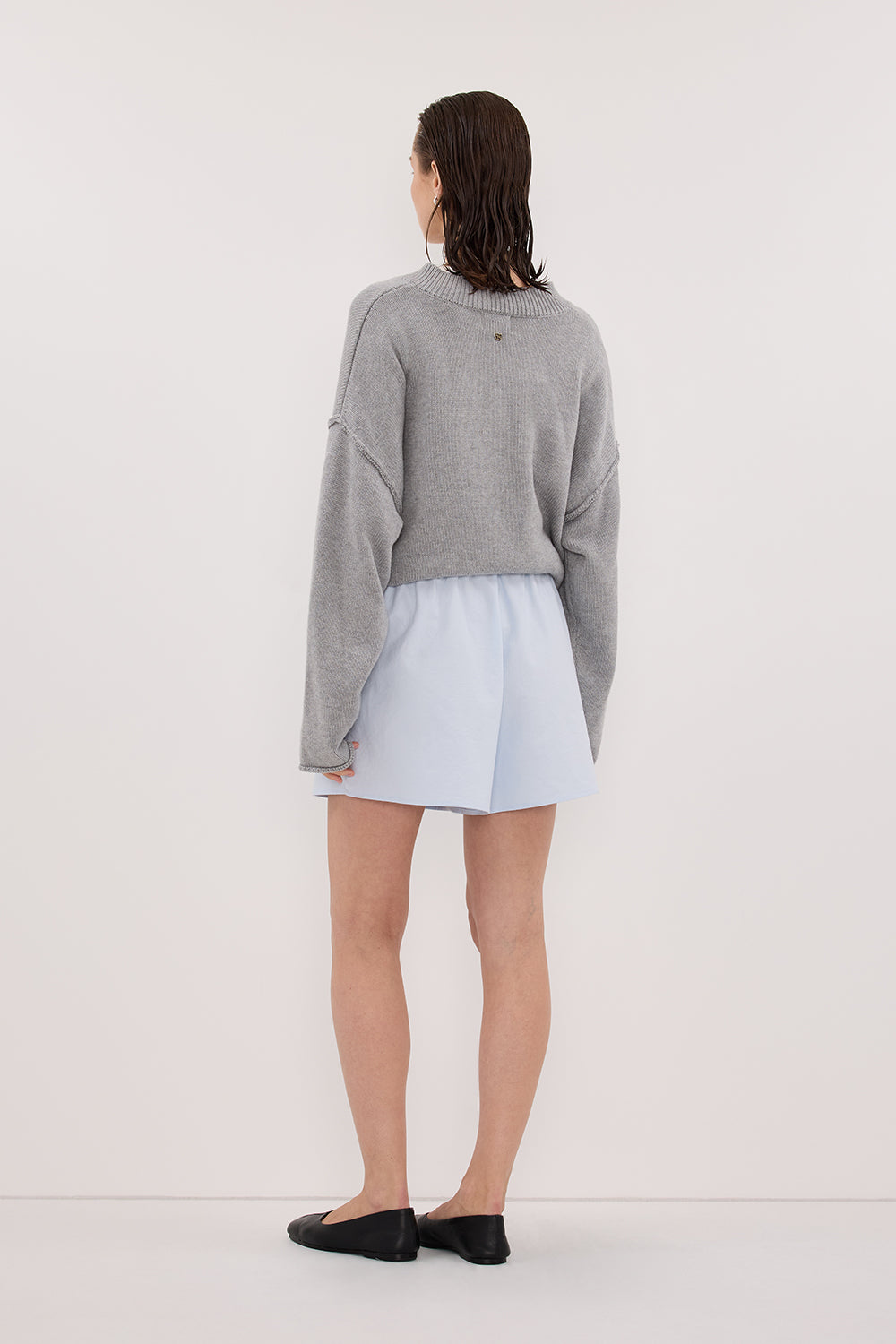 RHEA 2.0 ICE BLUE COTTON SHORT