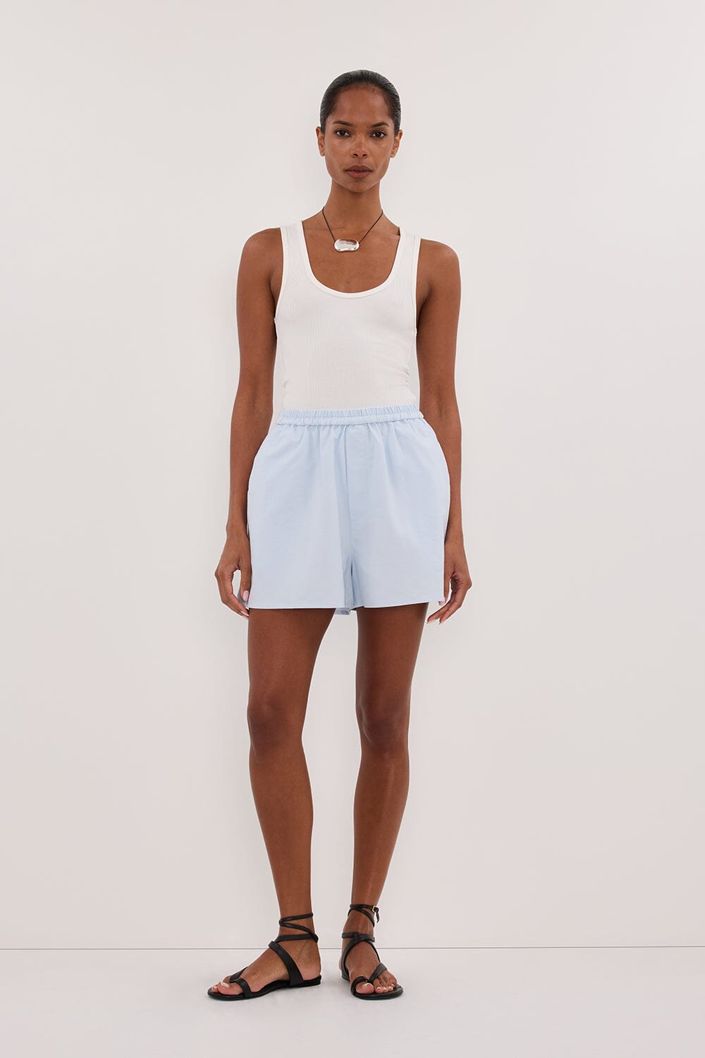 RHEA 2.0 ICE BLUE COTTON SHORT
