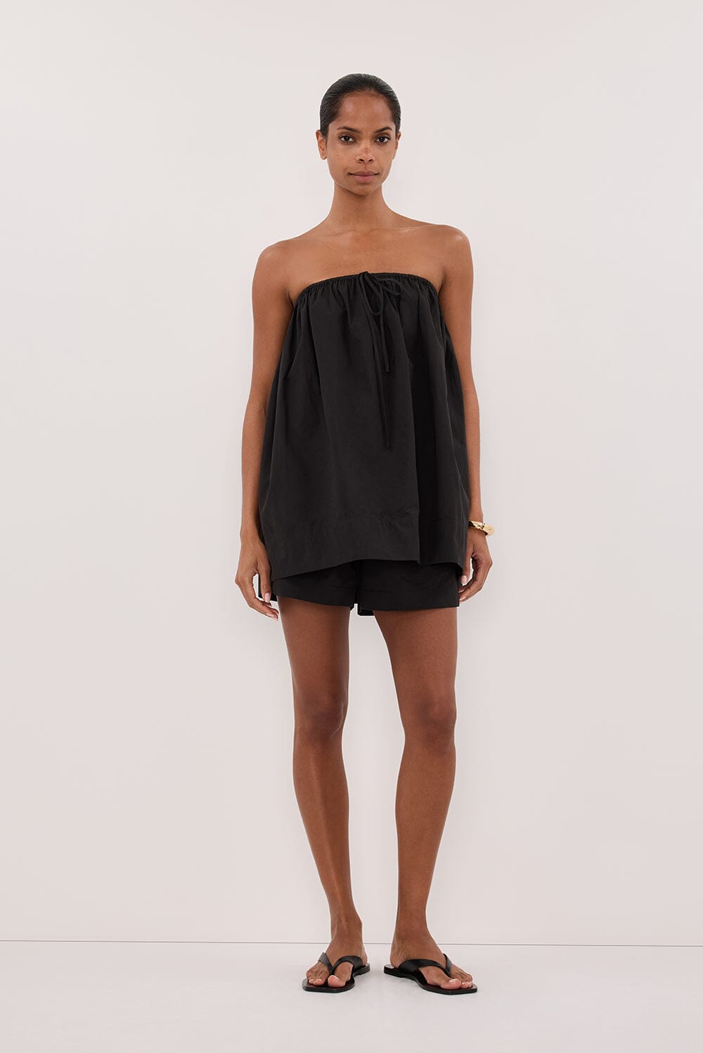 SOMMER BLACK POPLIN SHORT