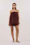 SOMMER CINNAMON POPLIN SHORT