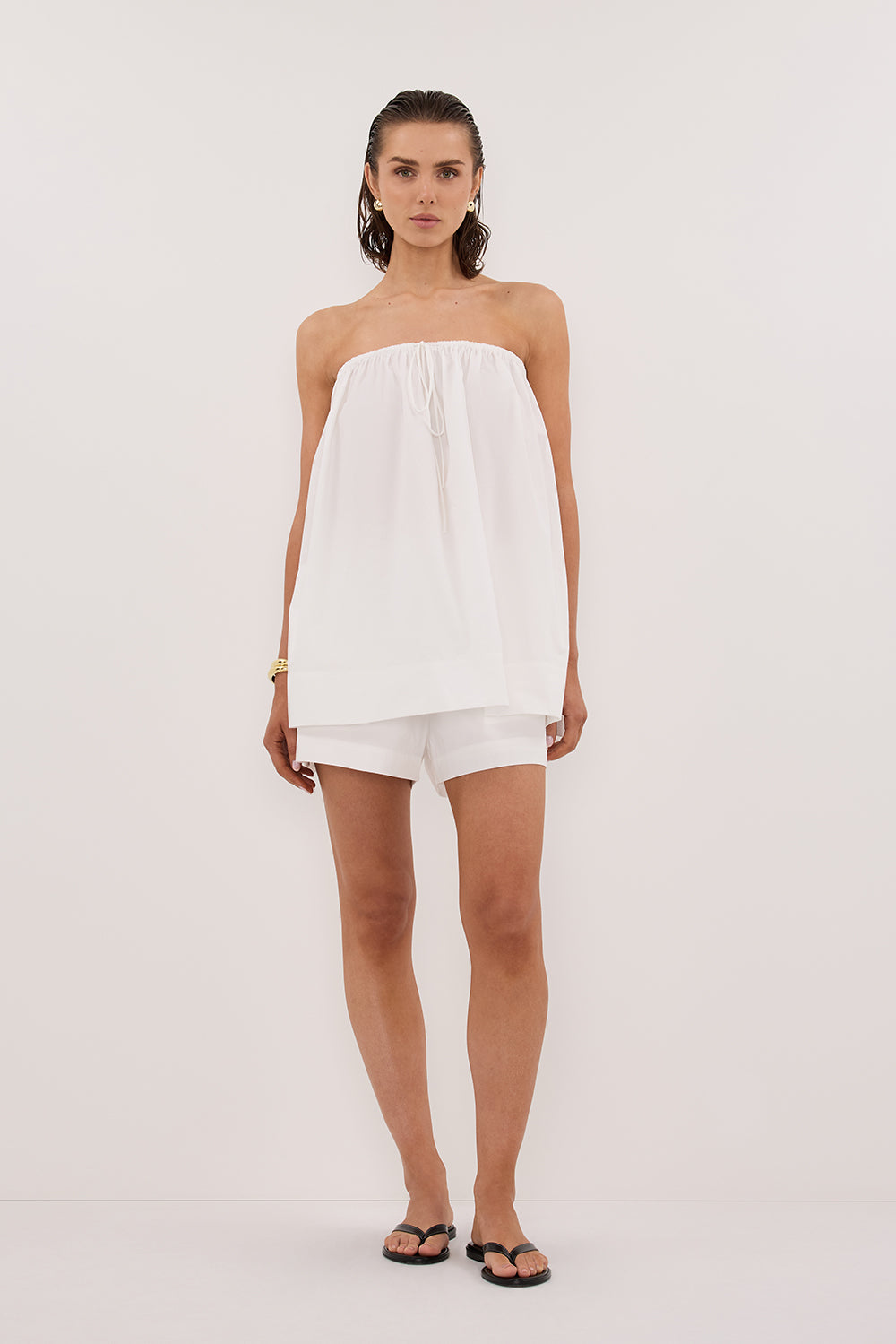 SOMMER WHITE POPLIN SHORT