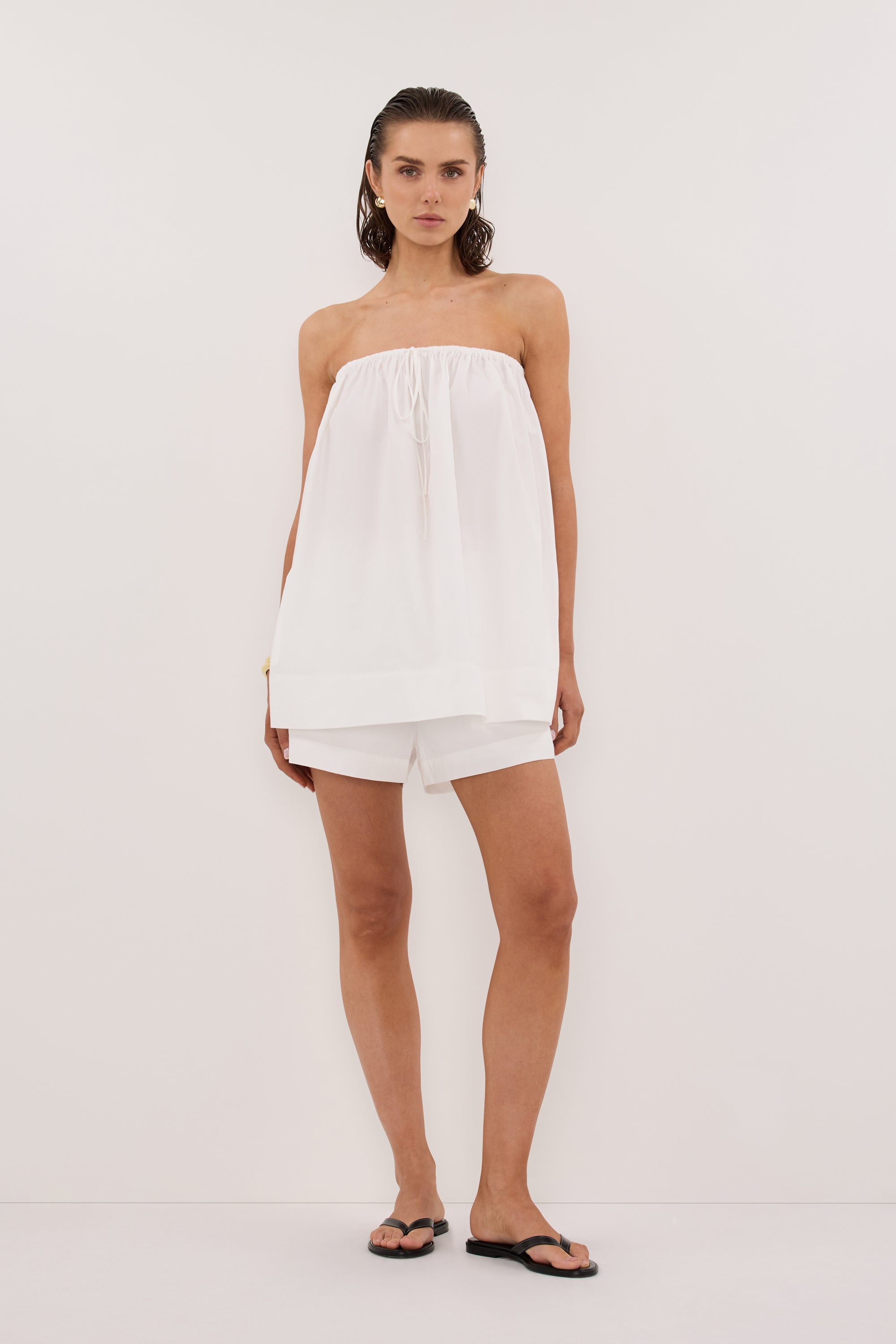 SOMMER WHITE POPLIN SHORT