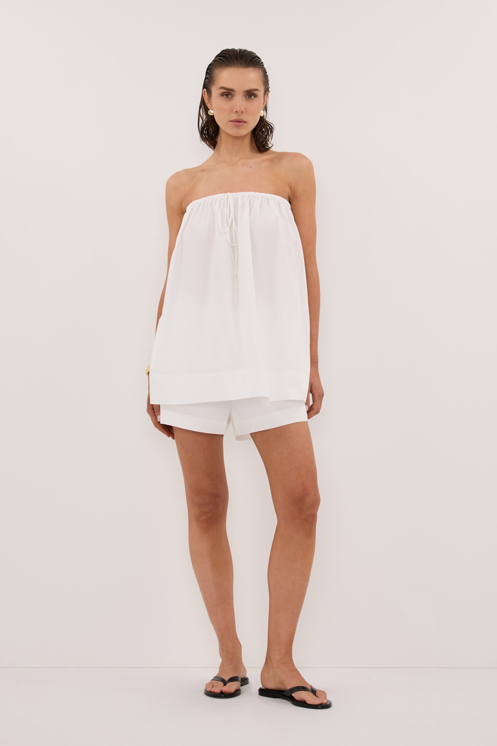 SOMMER WHITE POPLIN SHORT