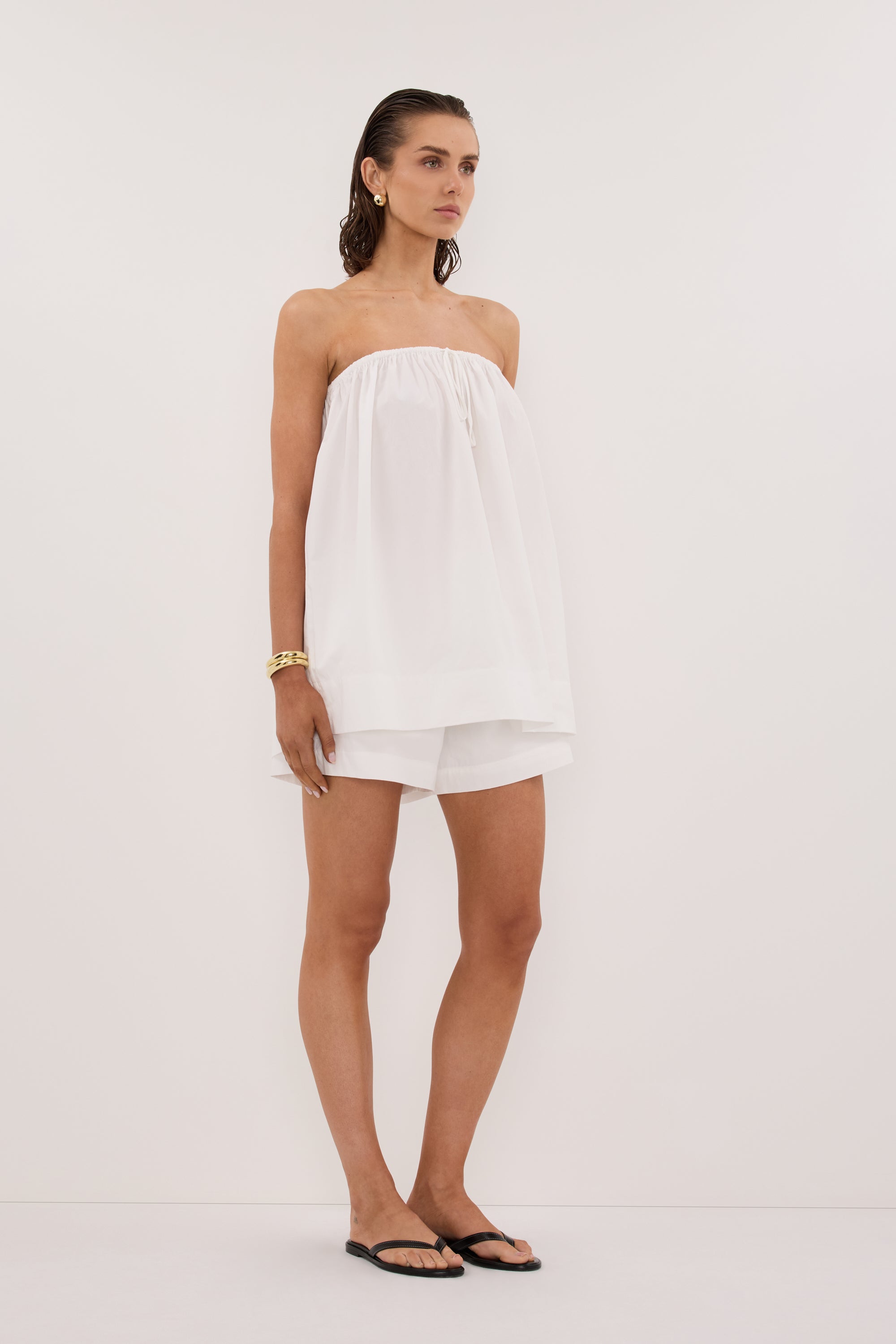 SOMMER WHITE POPLIN SHORT