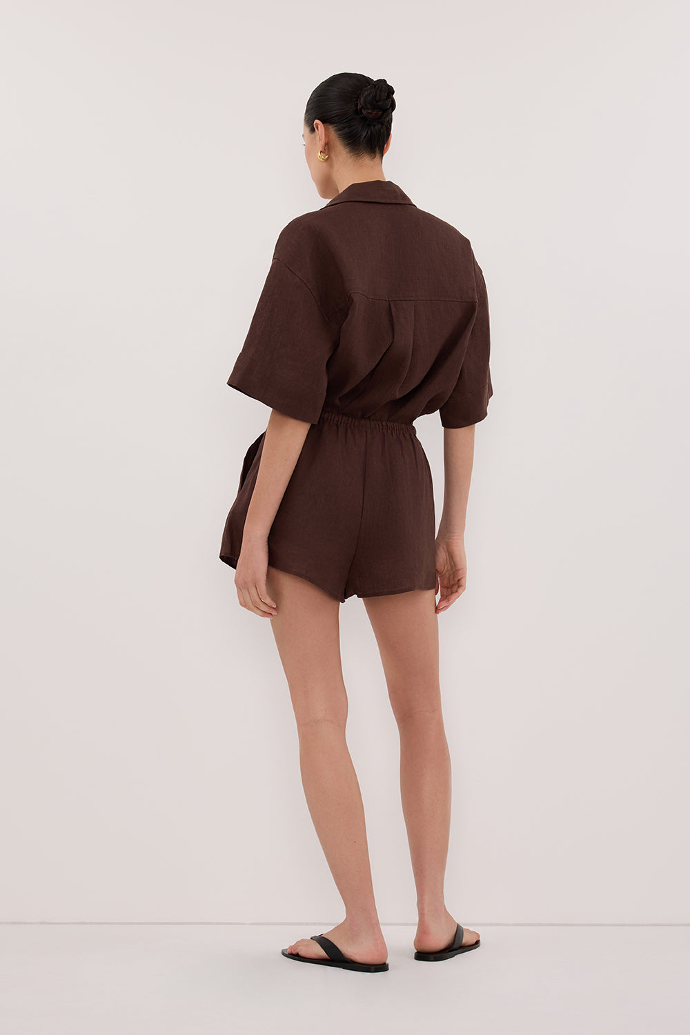 HELENA COCOA LINEN SHORT