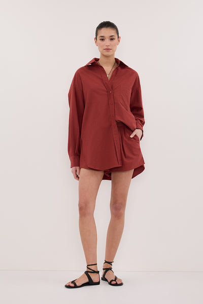 Aude wearing RHEA SAHARA COTTON DRAWSTRING SHORT